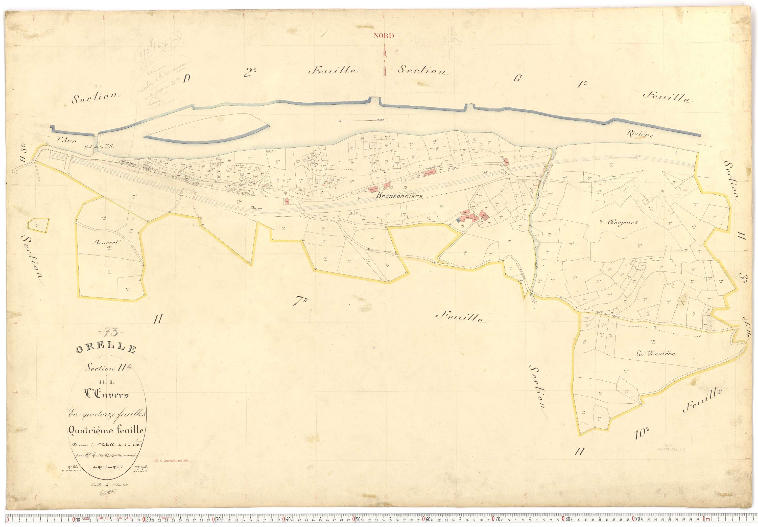 Orelle - Plans cadastraux du premier cadastre français.