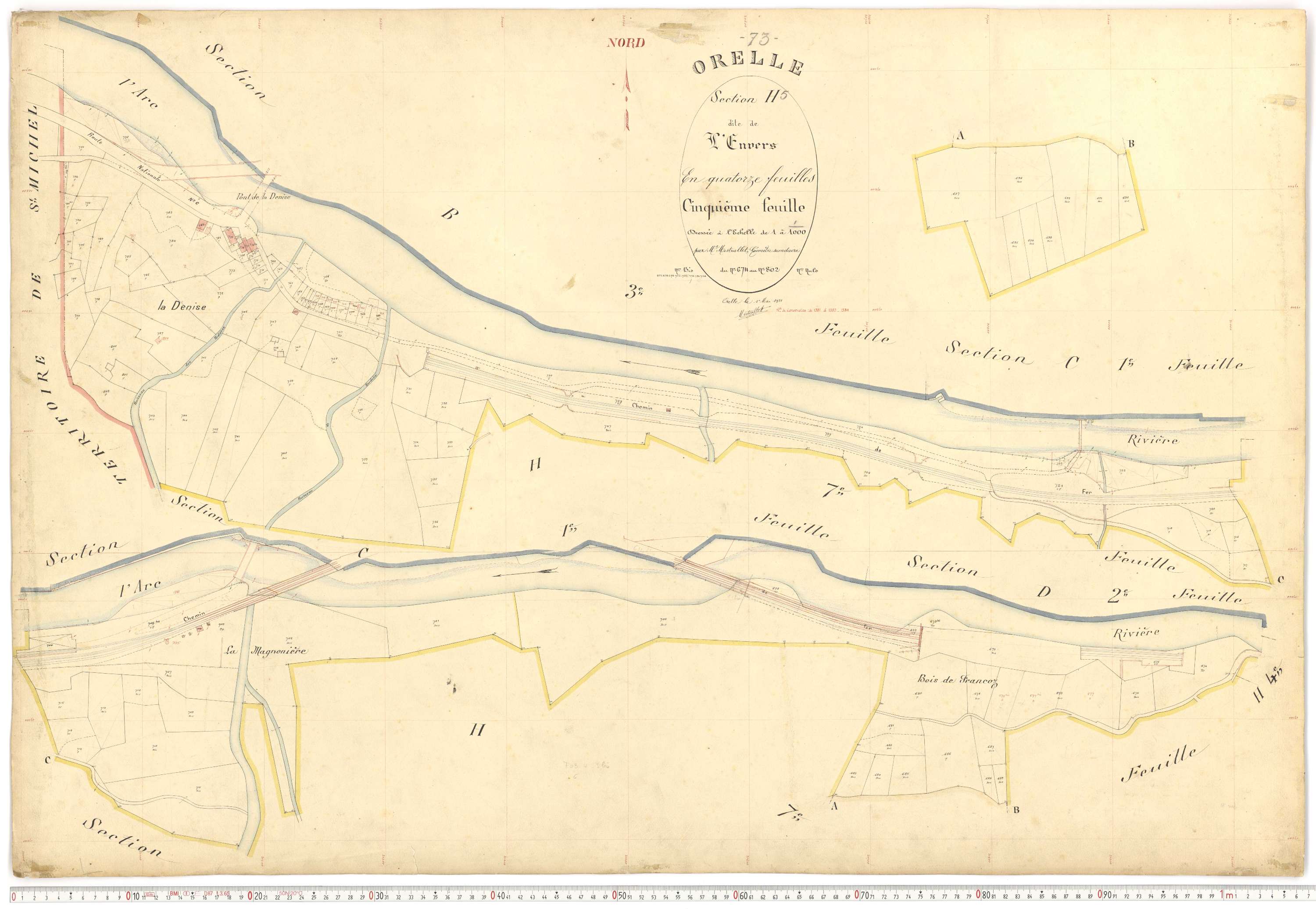 Orelle - Plans cadastraux du premier cadastre français.