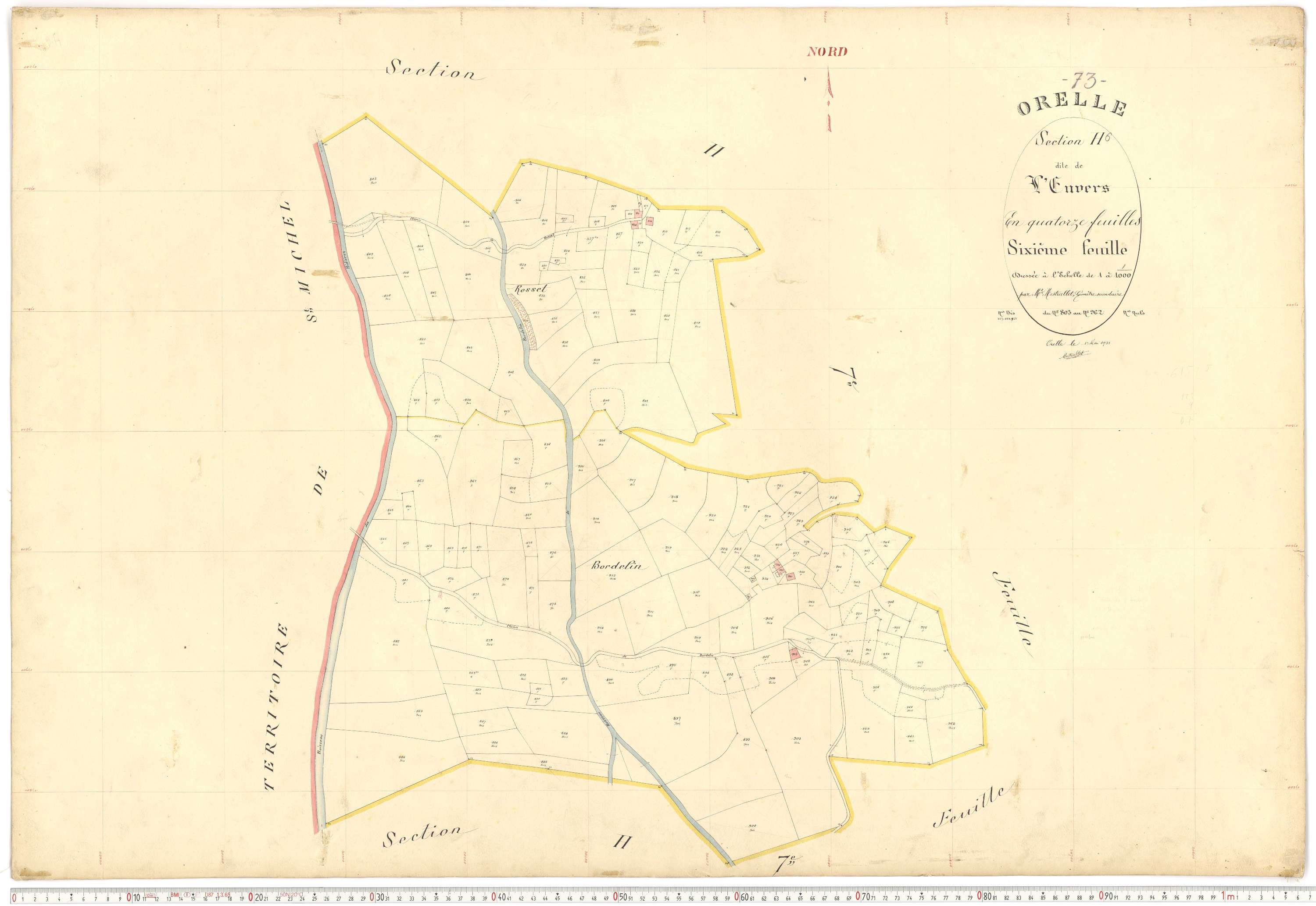 Orelle - Plans cadastraux du premier cadastre français.