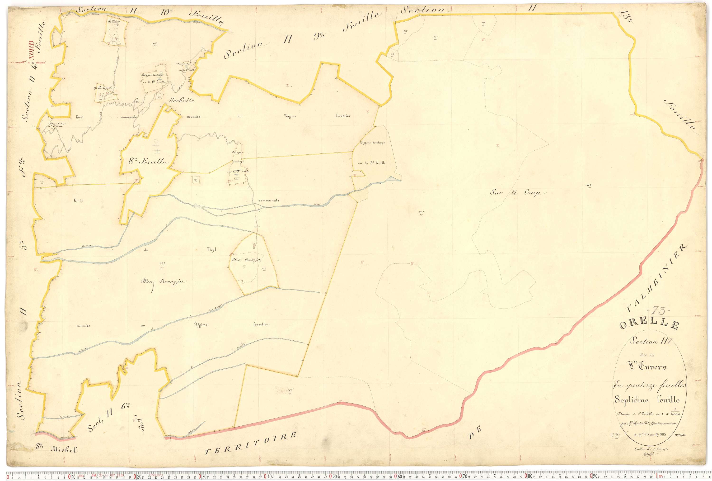 Orelle - Plans cadastraux du premier cadastre français.
