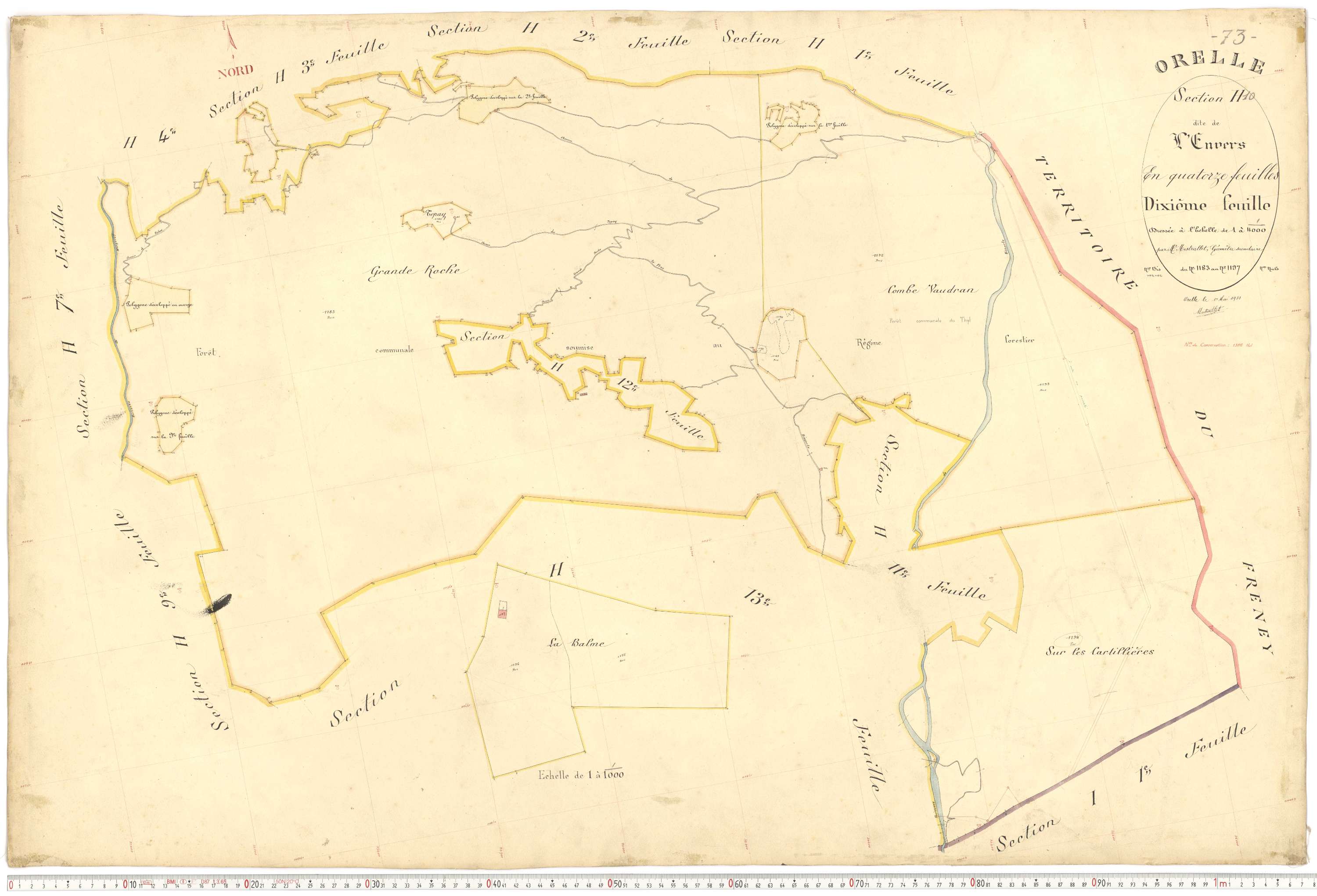 Orelle - Plans cadastraux du premier cadastre français.