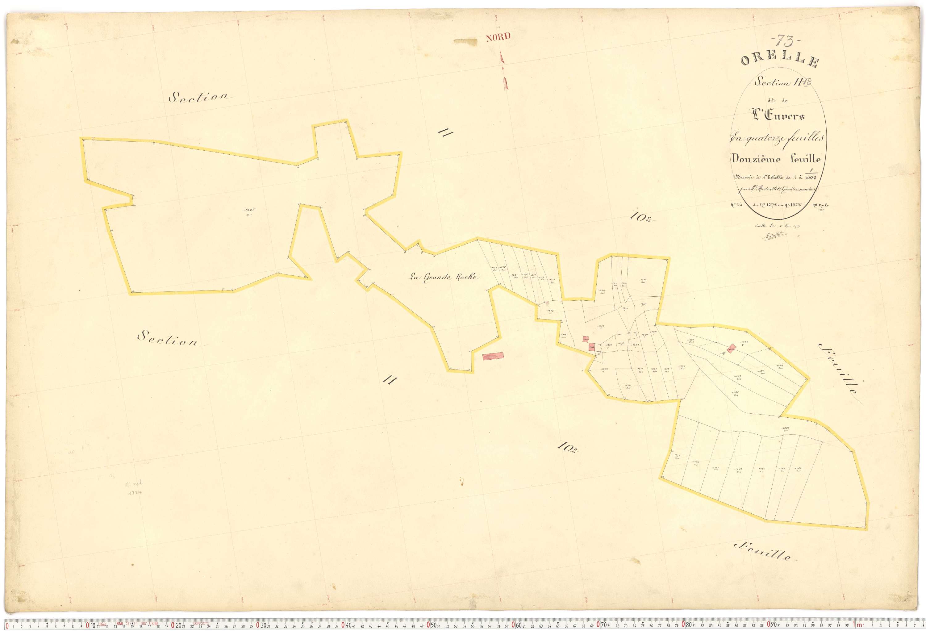 Orelle - Plans cadastraux du premier cadastre français.
