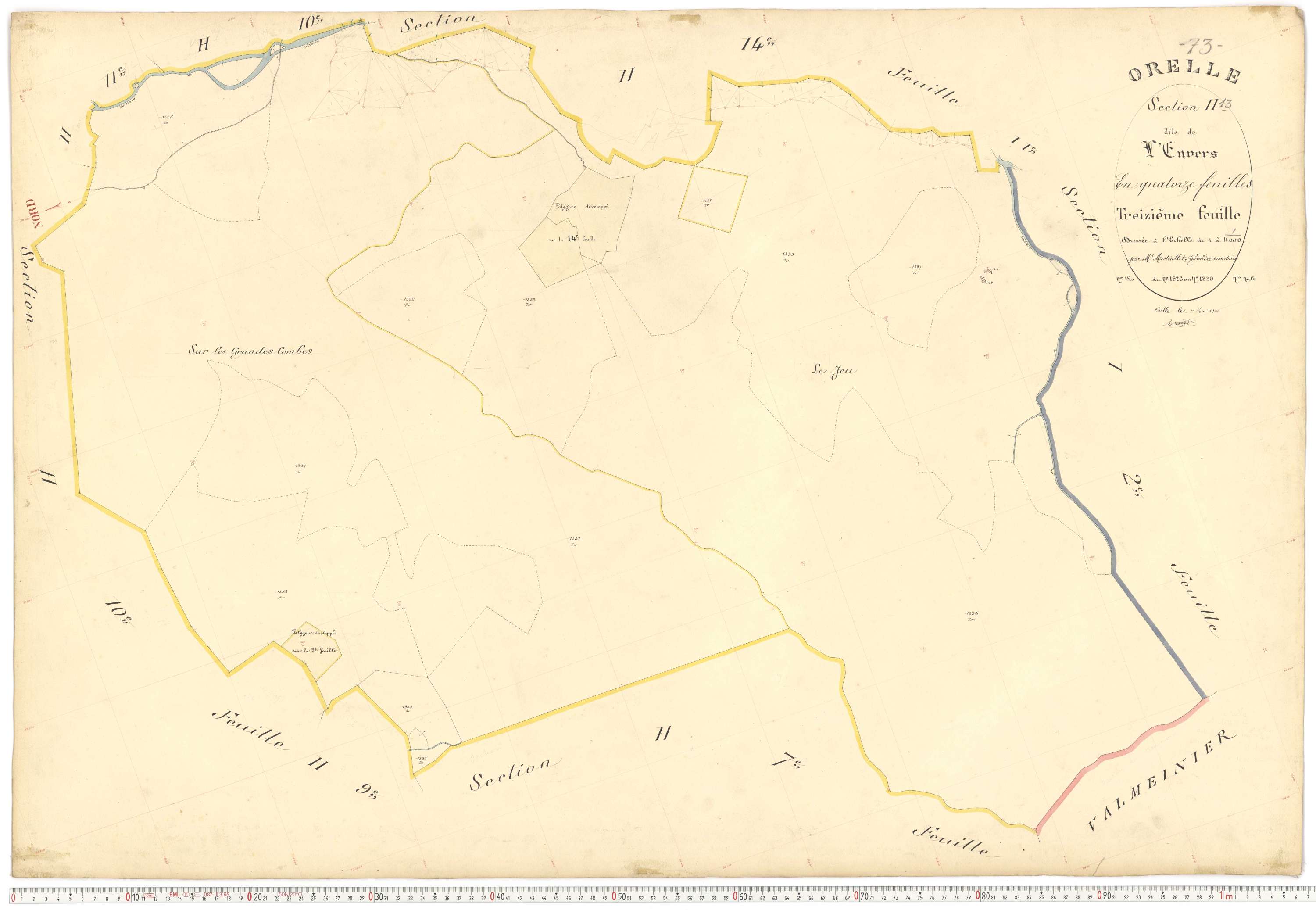 Orelle - Plans cadastraux du premier cadastre français.