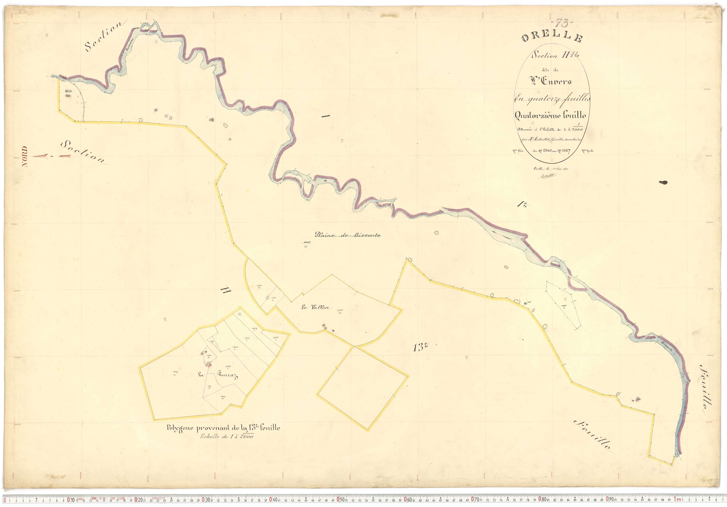 Orelle - Plans cadastraux du premier cadastre français.