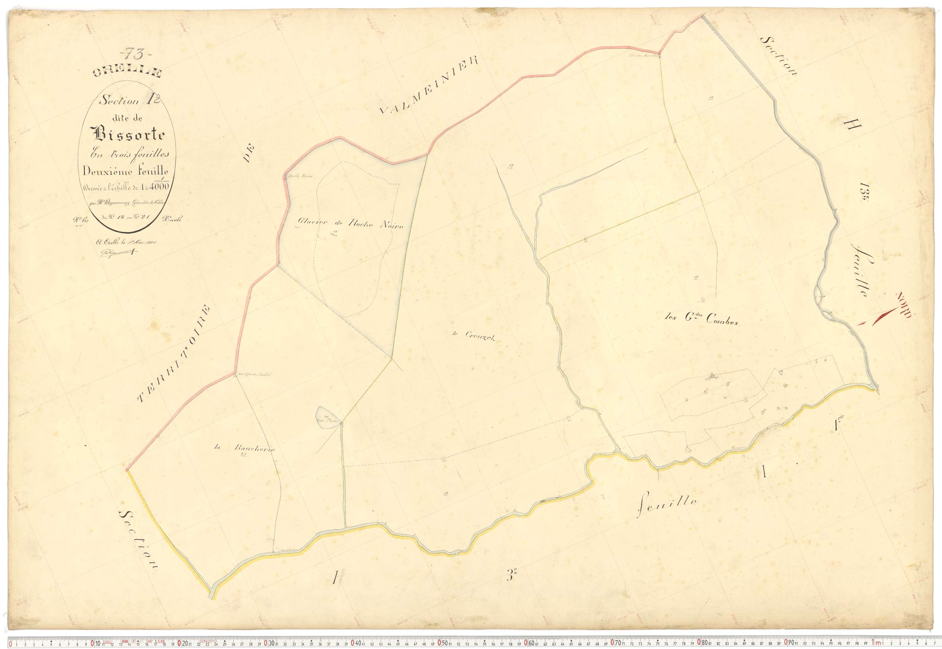 Orelle - Plans cadastraux du premier cadastre français.
