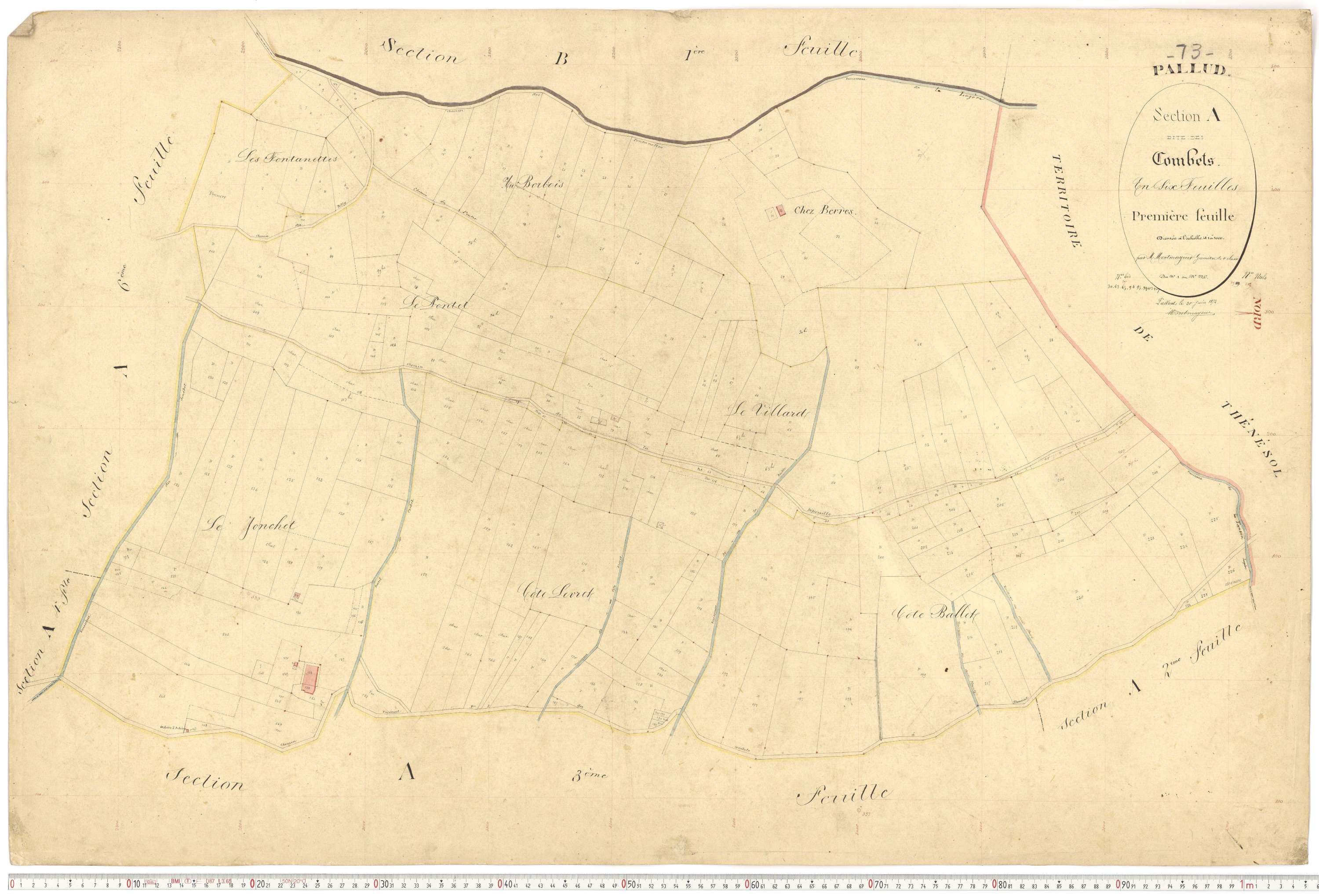 Pallud - Plans cadastraux du premier cadastre français.