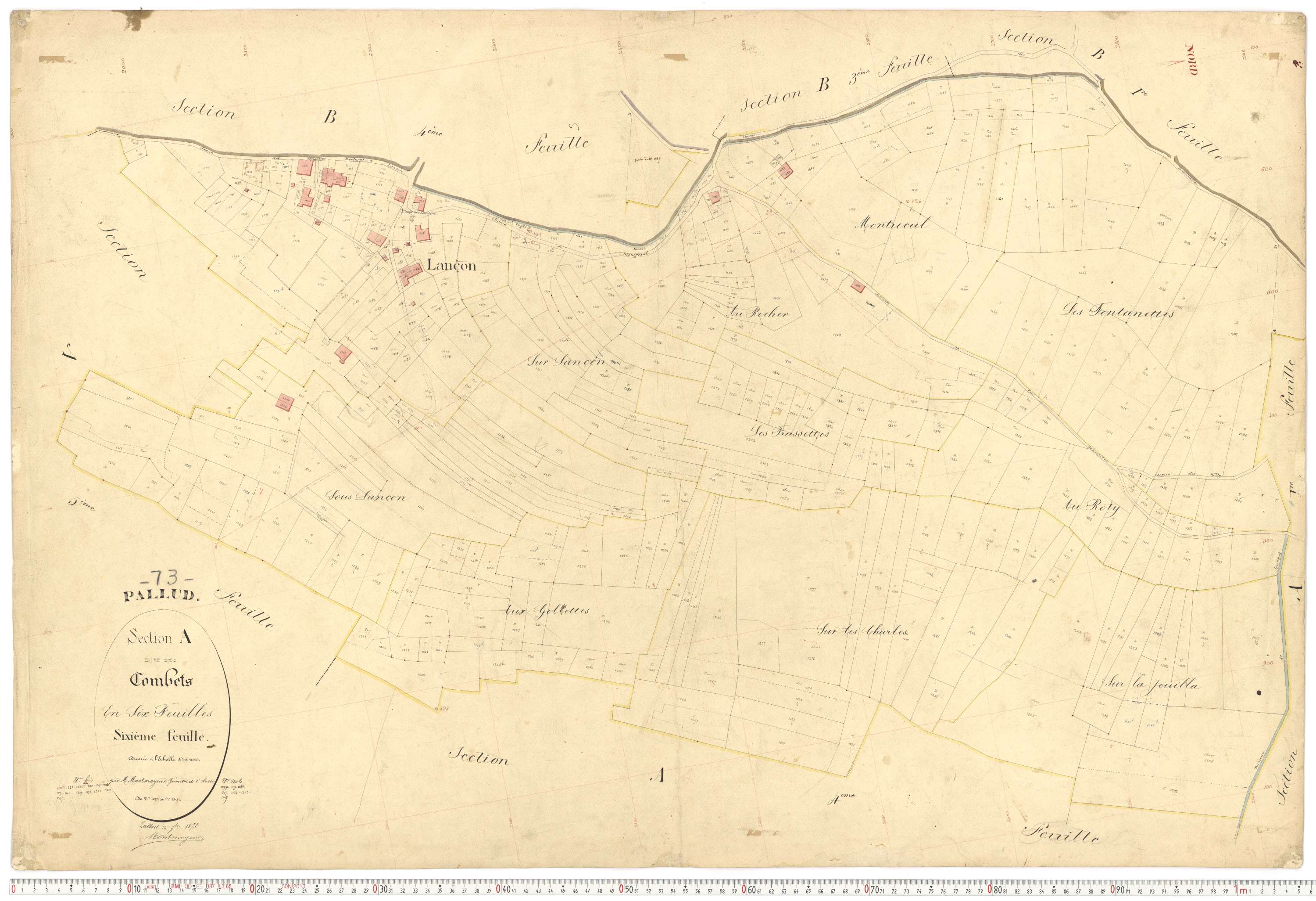 Pallud - Plans cadastraux du premier cadastre français.