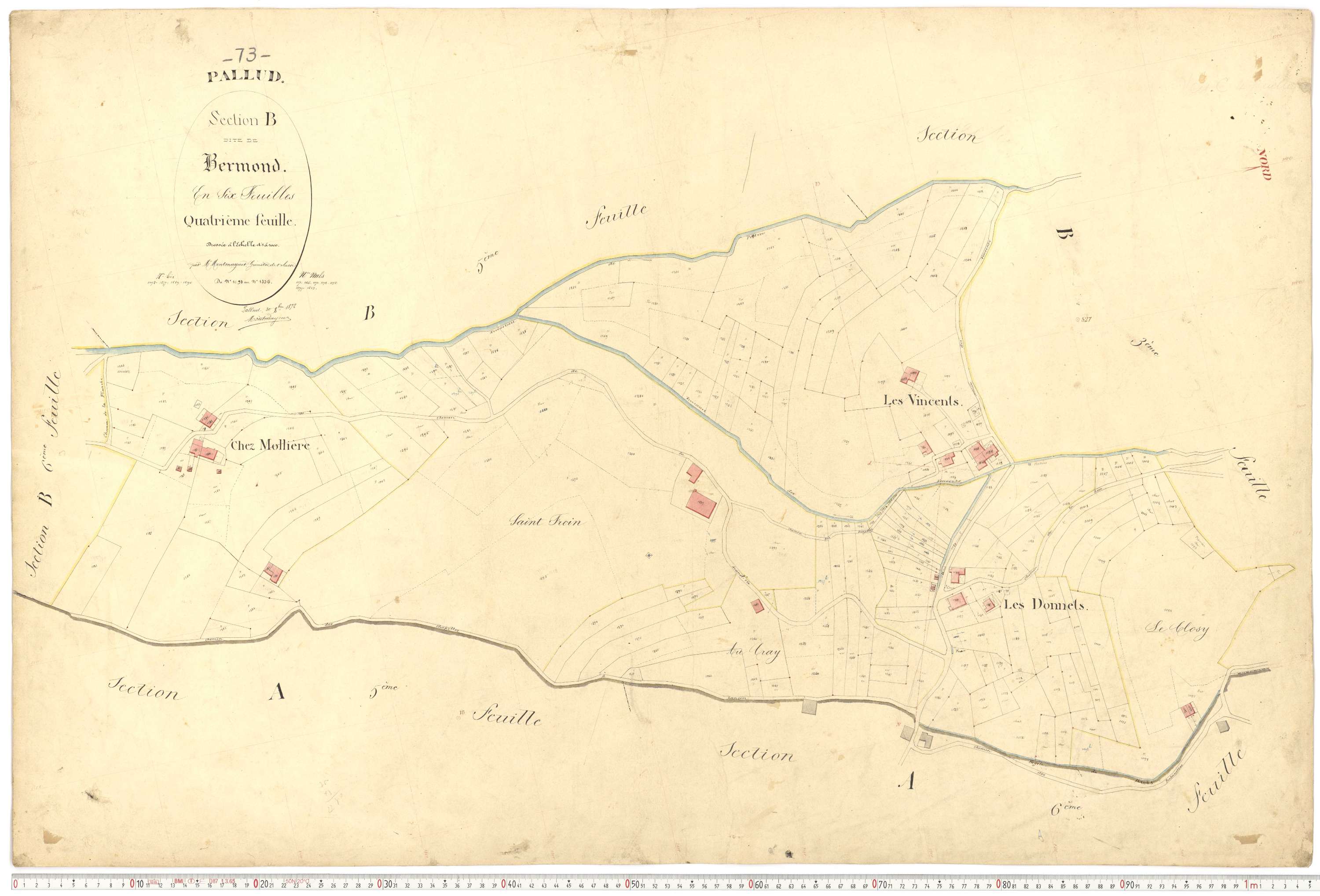Pallud - Plans cadastraux du premier cadastre français.