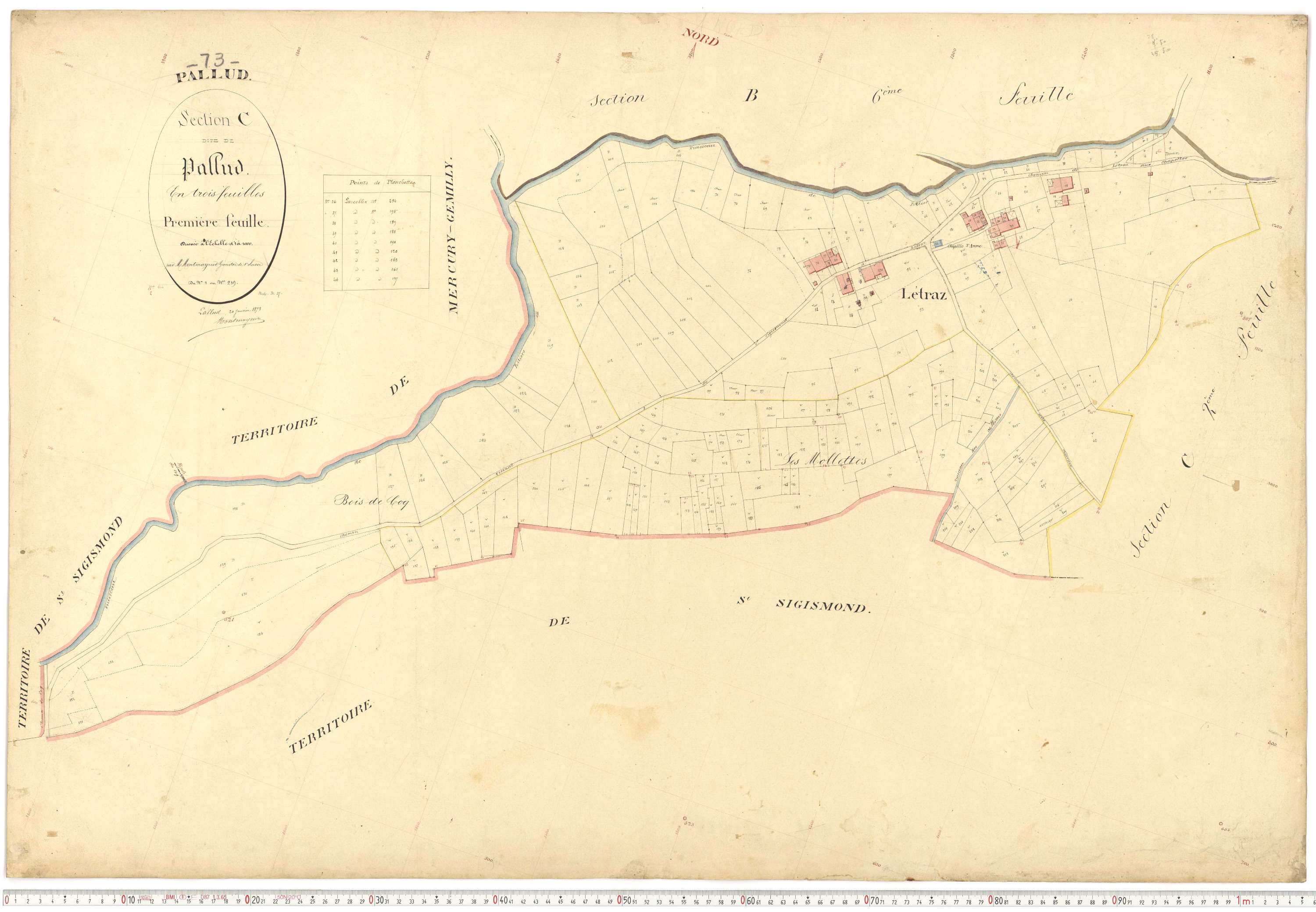 Pallud - Plans cadastraux du premier cadastre français.
