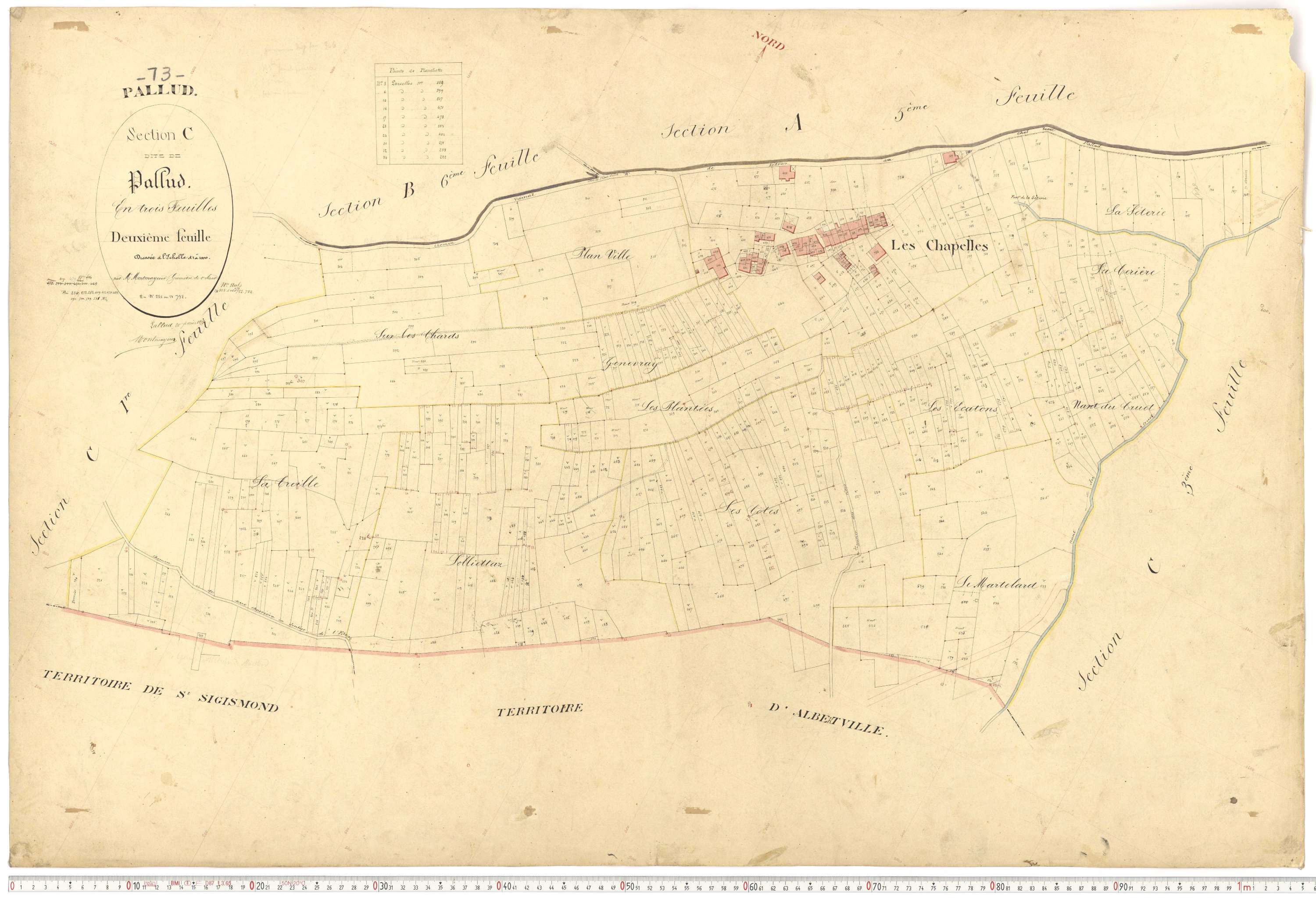 Pallud - Plans cadastraux du premier cadastre français.