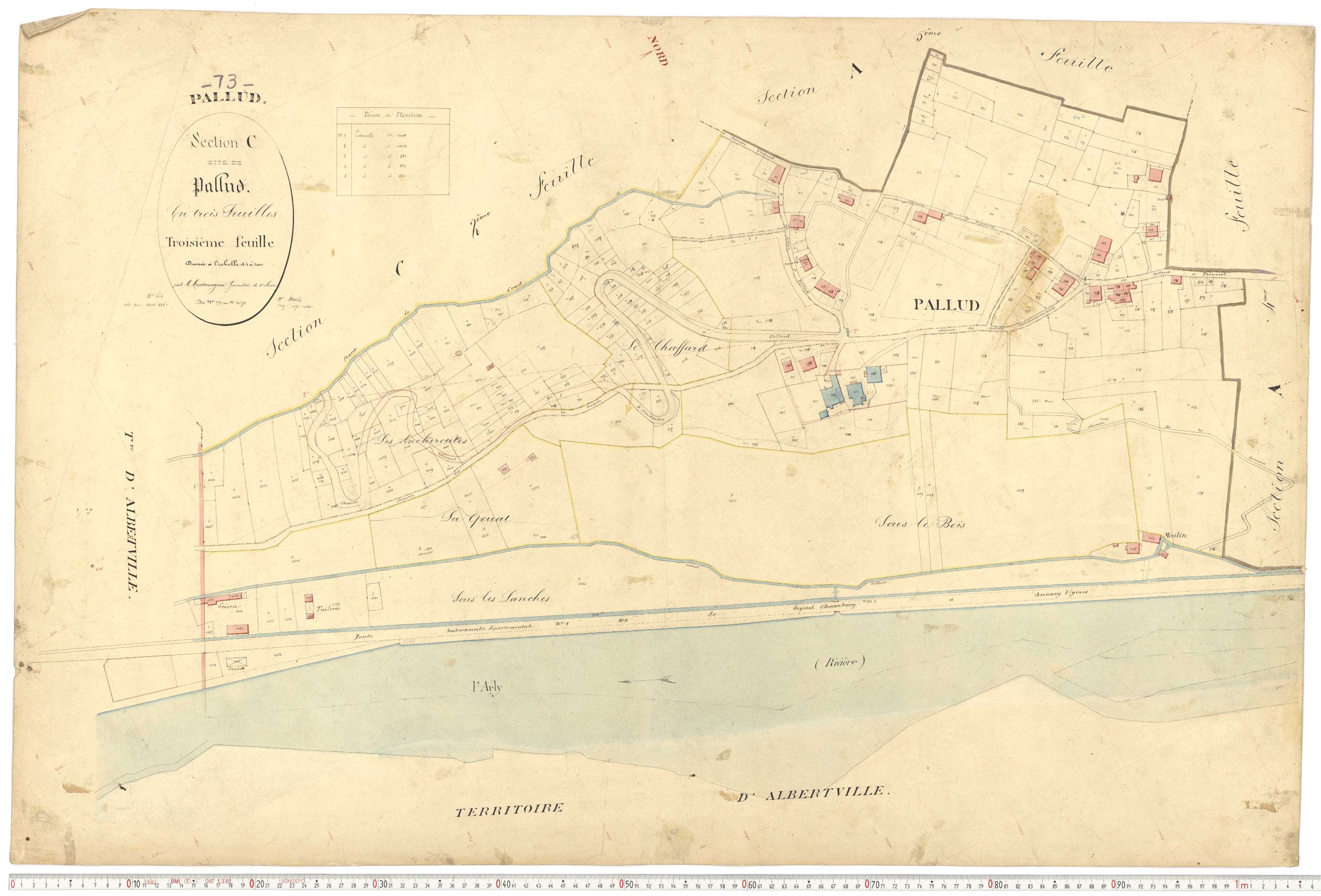 Pallud - Plans cadastraux du premier cadastre français.