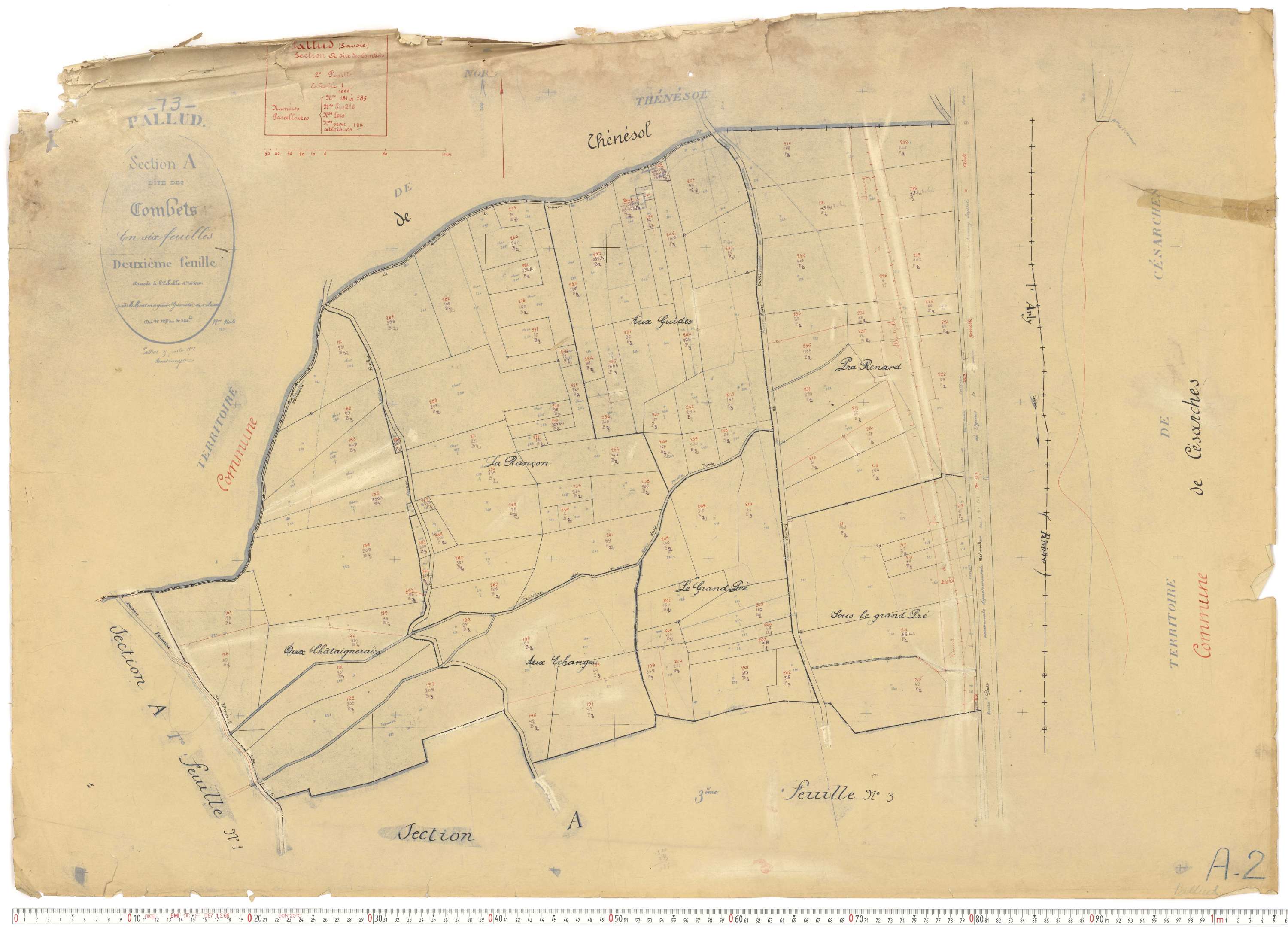 Pallud - Plans cadastraux du cadastre rénové.