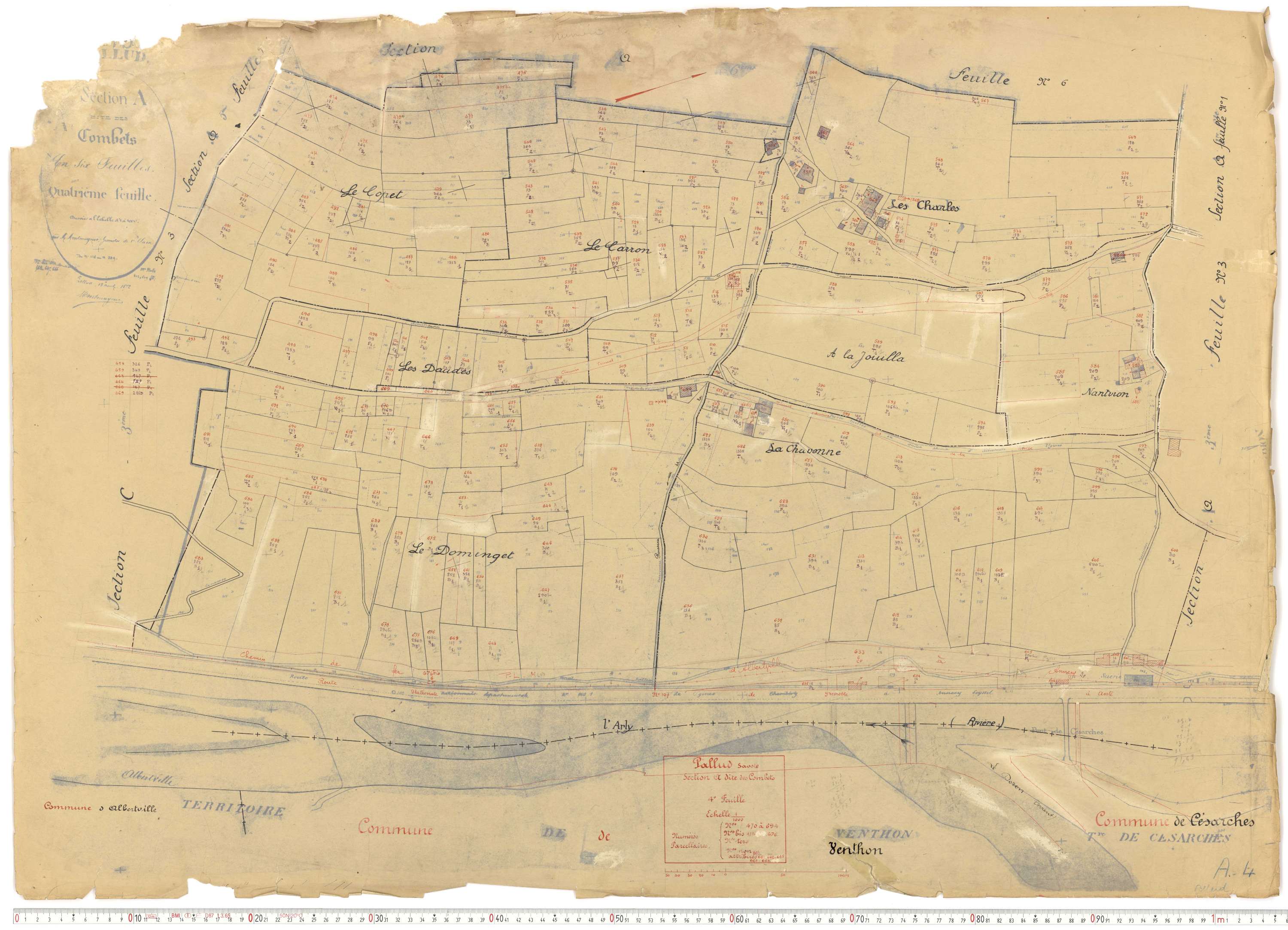 Pallud - Plans cadastraux du cadastre rénové.