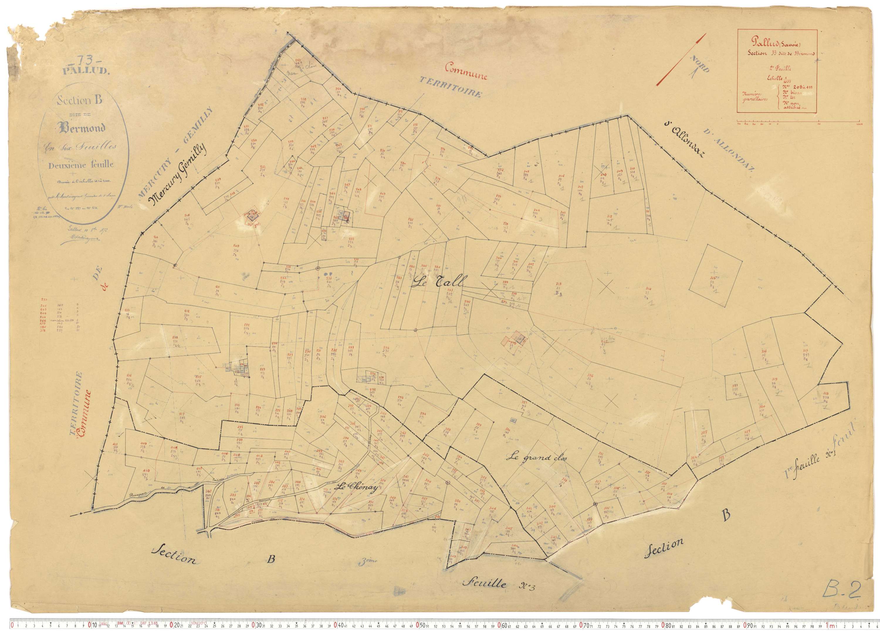 Pallud - Plans cadastraux du cadastre rénové.