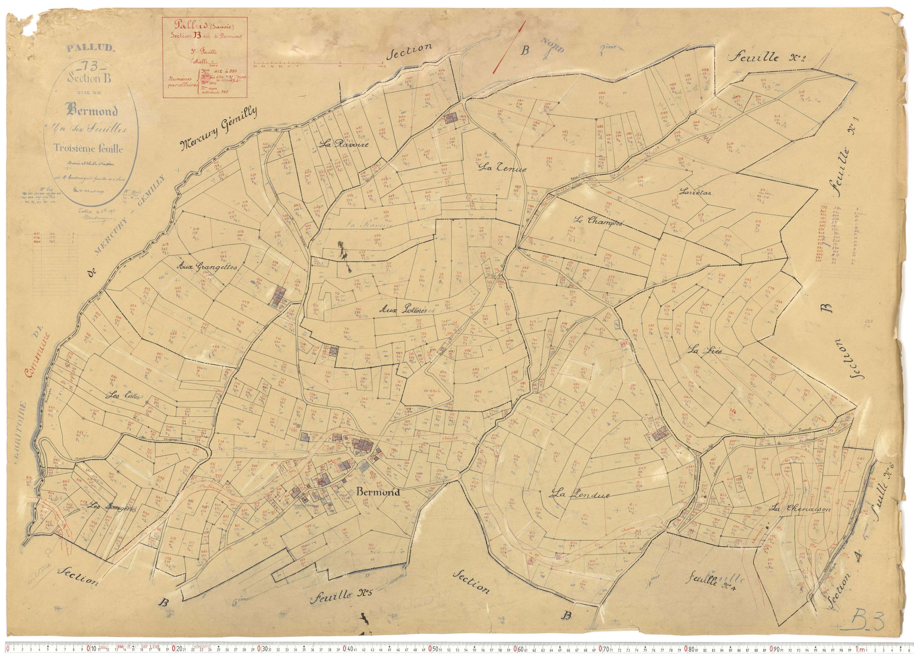 Pallud - Plans cadastraux du cadastre rénové.