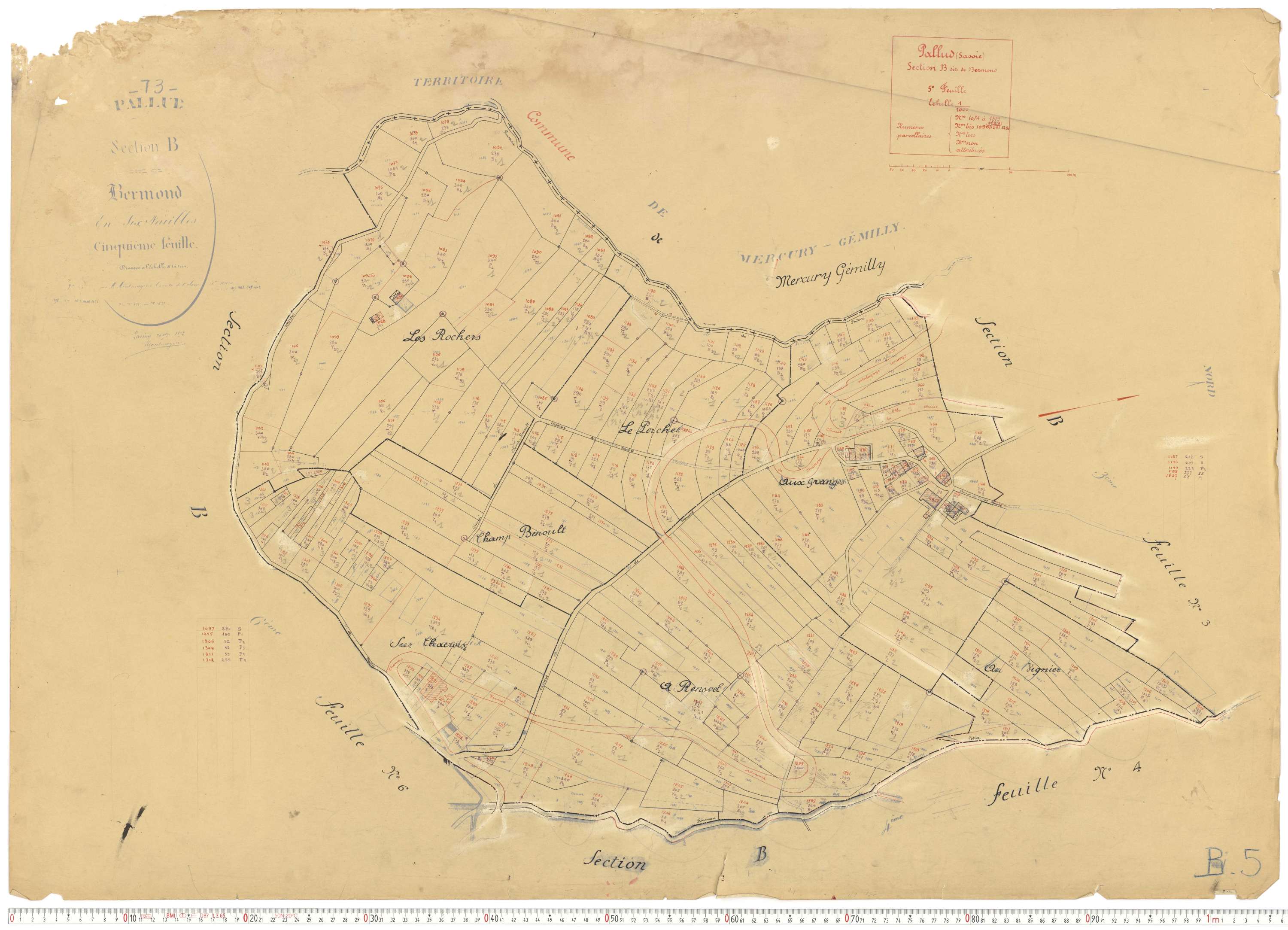Pallud - Plans cadastraux du cadastre rénové.
