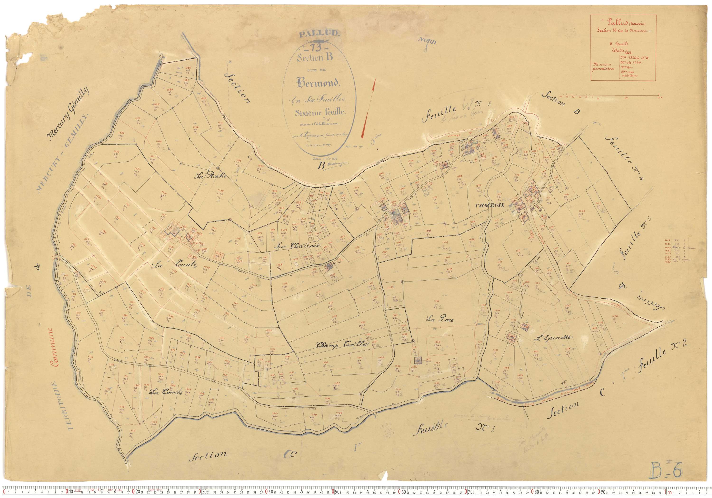 Pallud - Plans cadastraux du cadastre rénové.