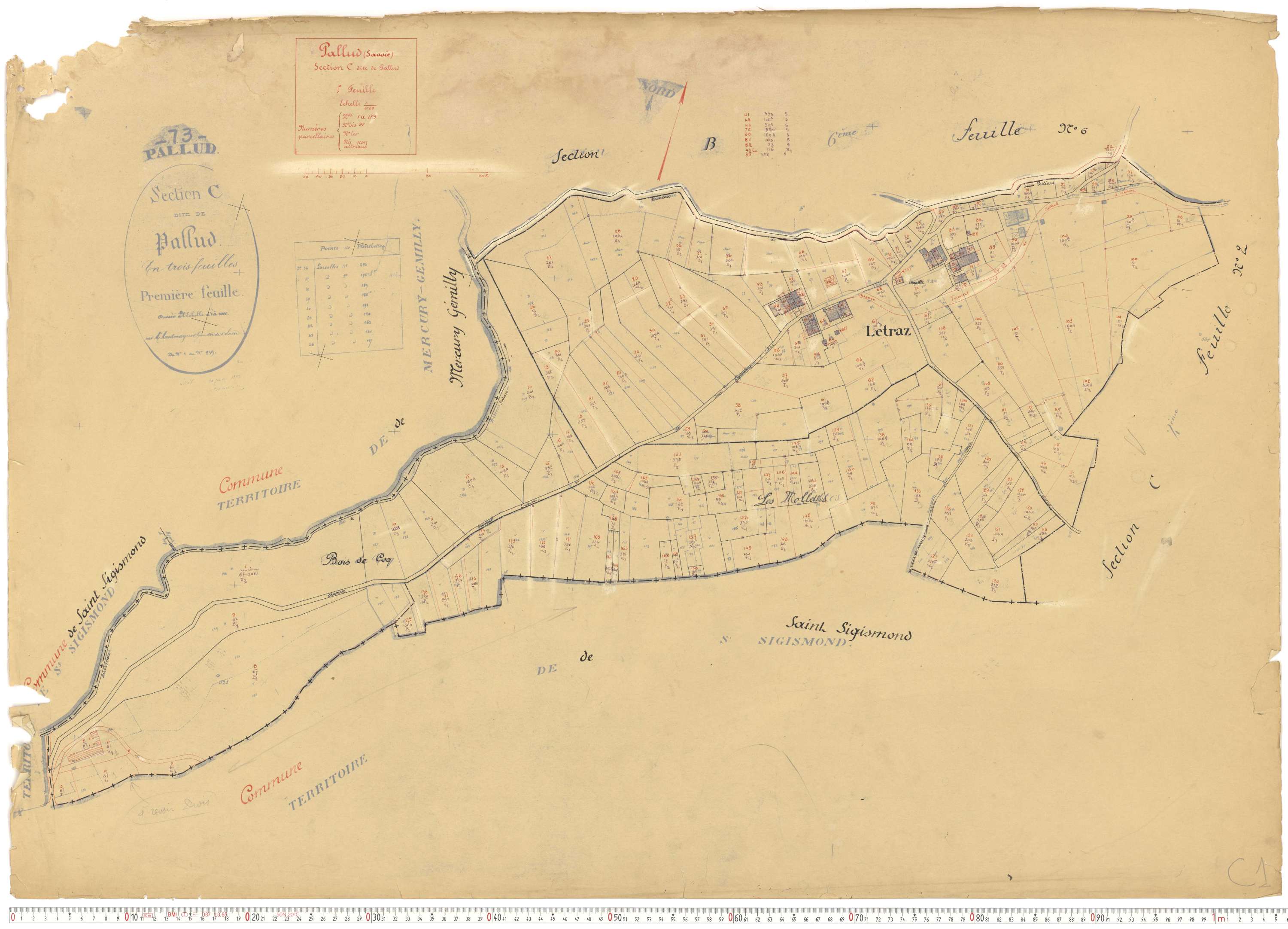 Pallud - Plans cadastraux du cadastre rénové.
