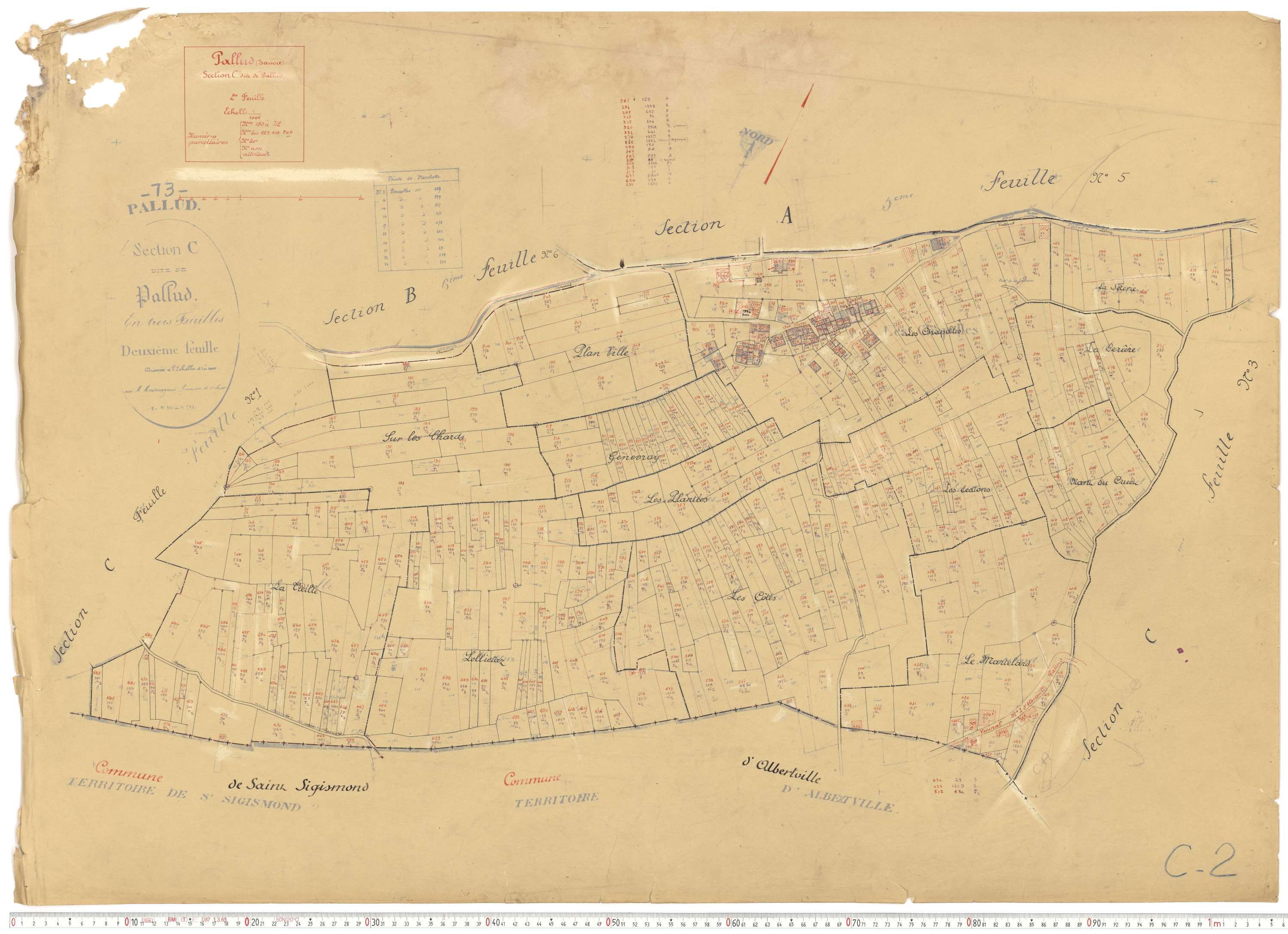 Pallud - Plans cadastraux du cadastre rénové.