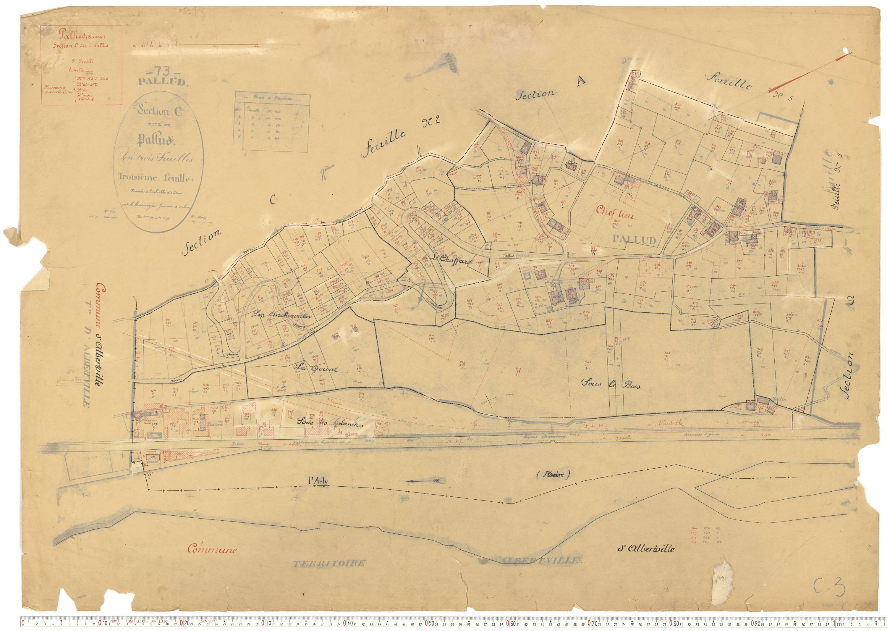 Pallud - Plans cadastraux du cadastre rénové.