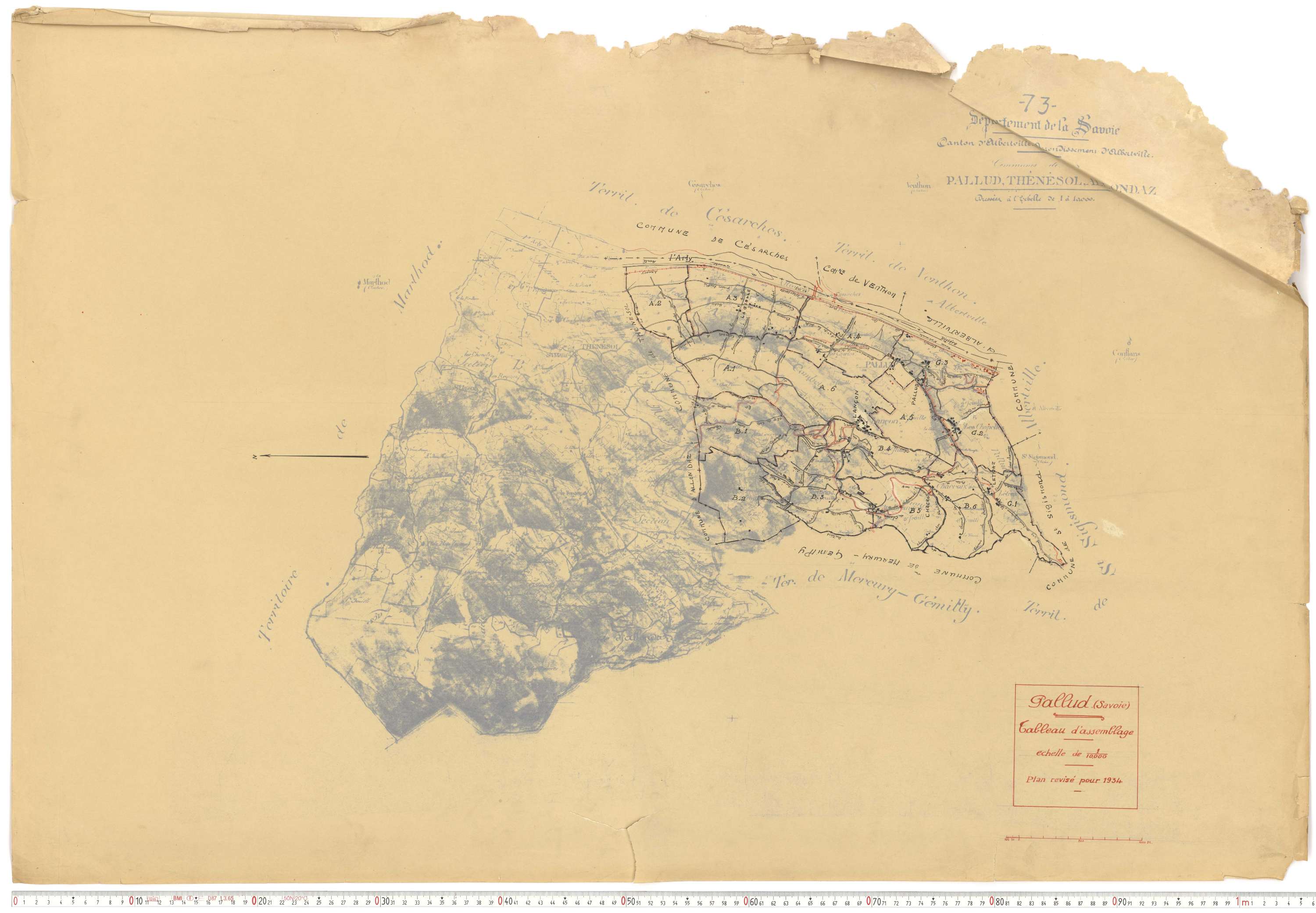 Pallud - Plans cadastraux du cadastre rénové.