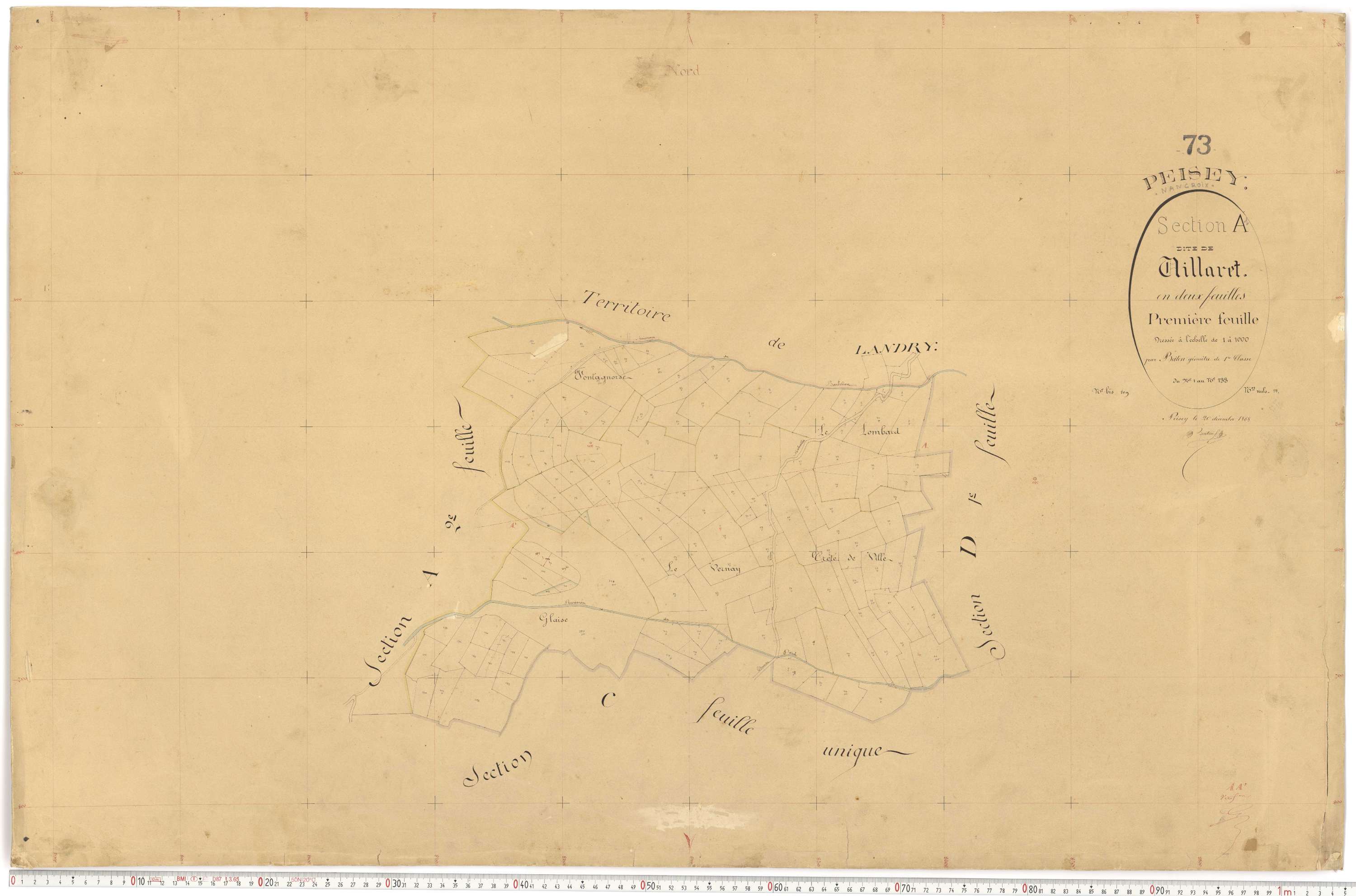 Peisey-Nancroix - Plans cadastraux du premier cadastre français.