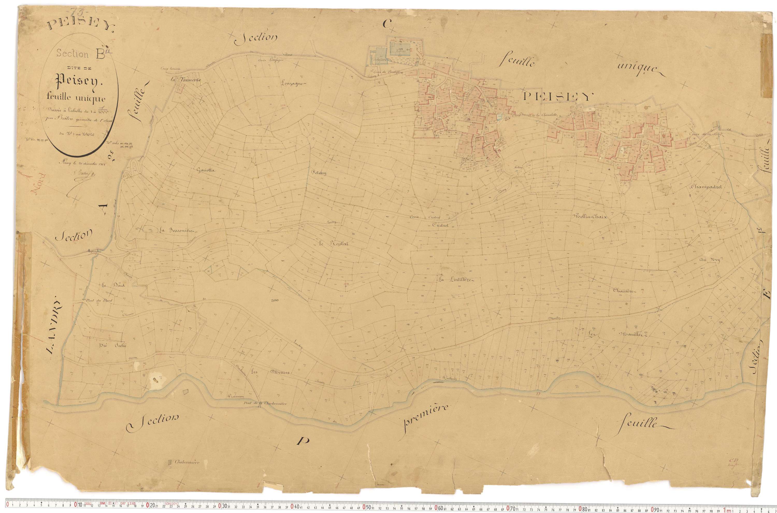 Peisey-Nancroix - Plans cadastraux du premier cadastre français.