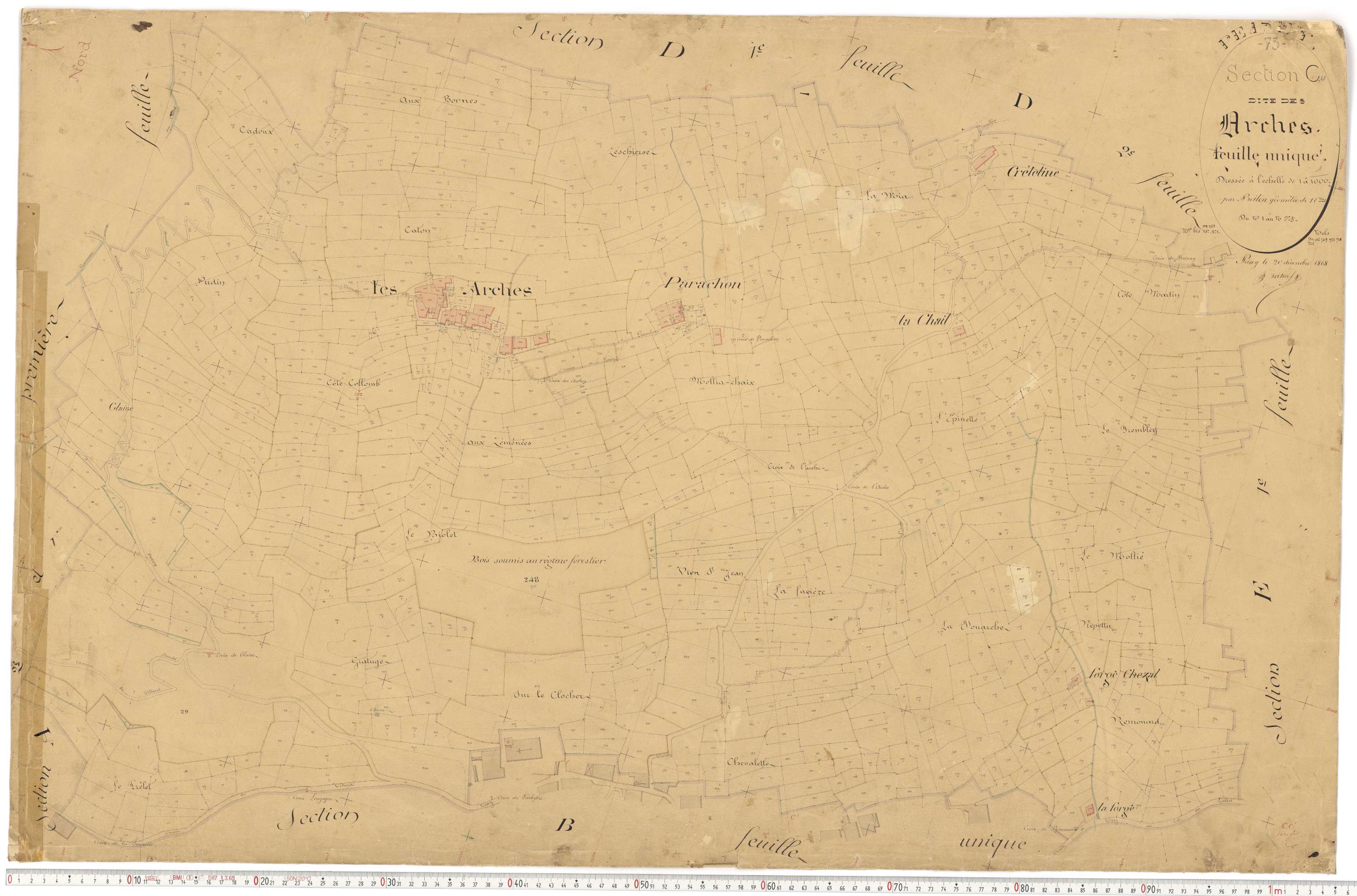 Peisey-Nancroix - Plans cadastraux du premier cadastre français.