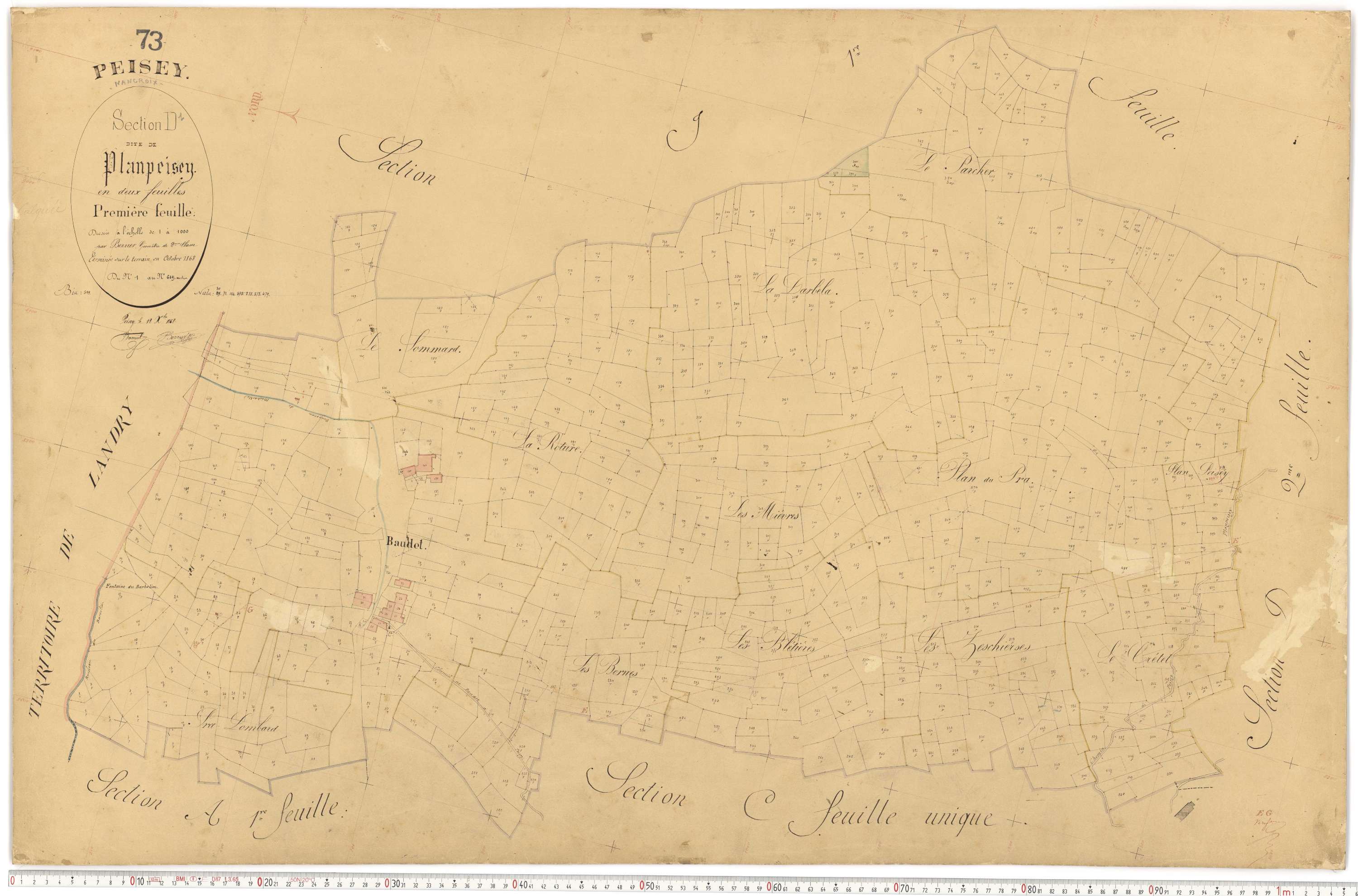 Peisey-Nancroix - Plans cadastraux du premier cadastre français.
