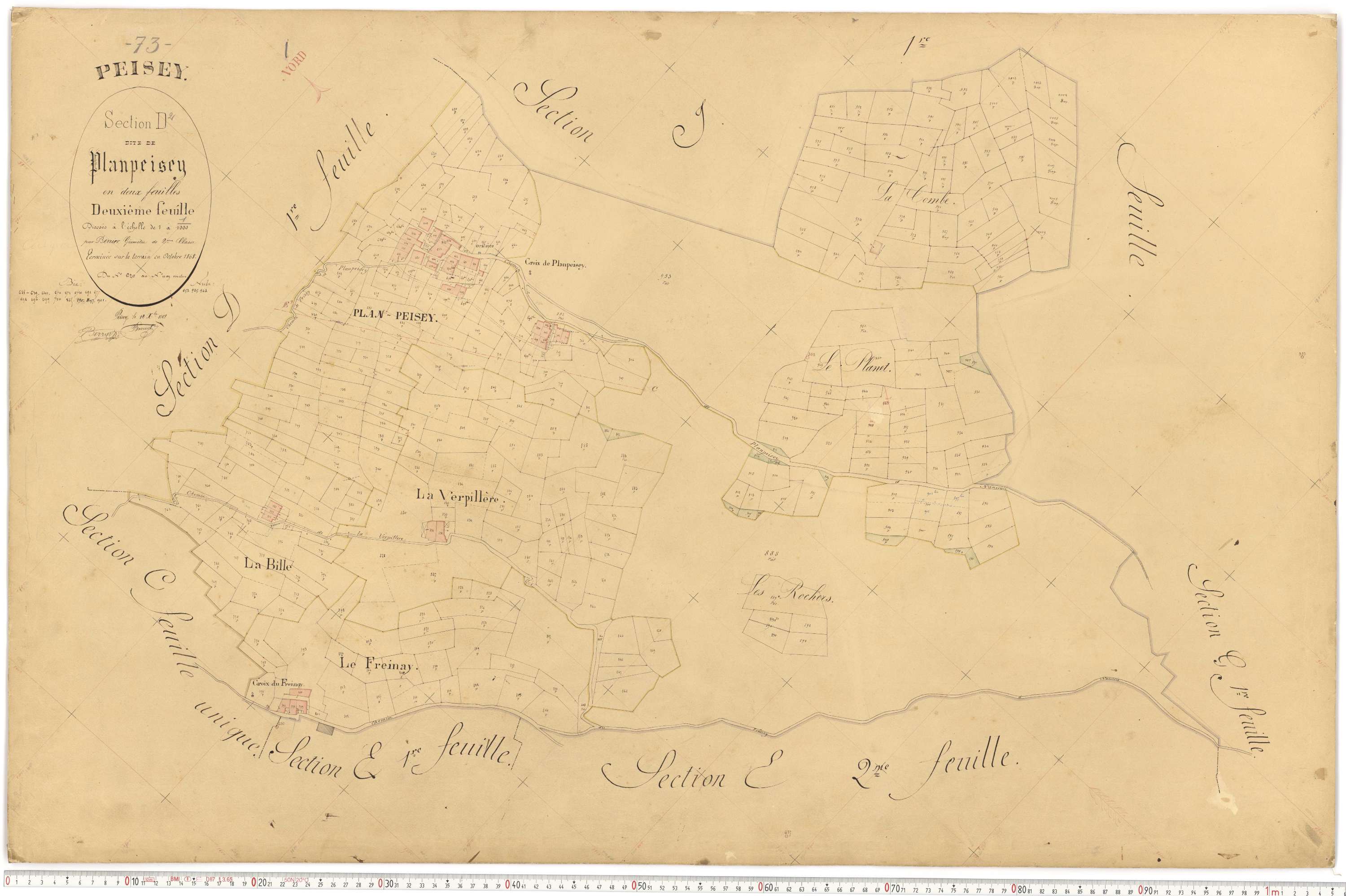 Peisey-Nancroix - Plans cadastraux du premier cadastre français.