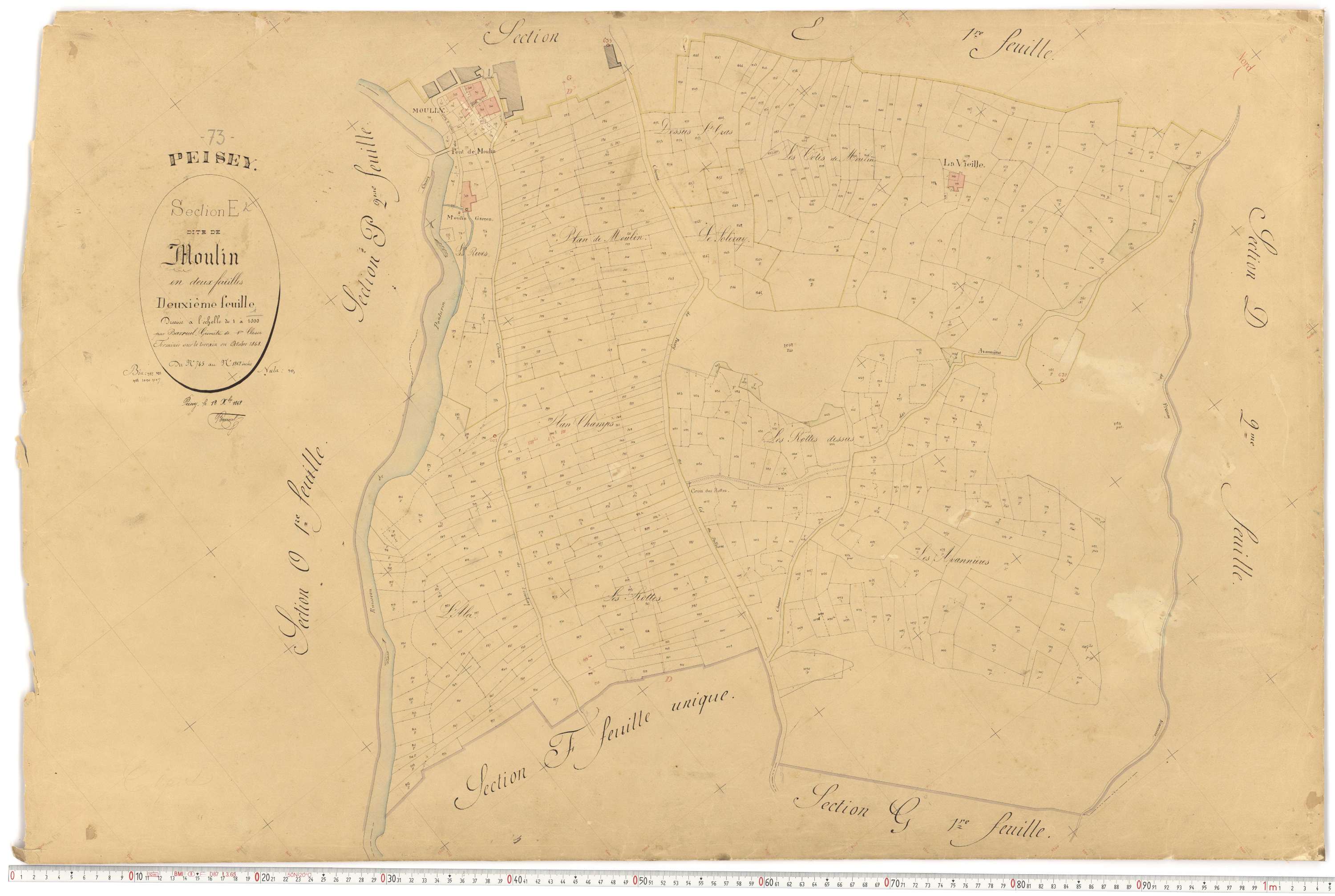 Peisey-Nancroix - Plans cadastraux du premier cadastre français.