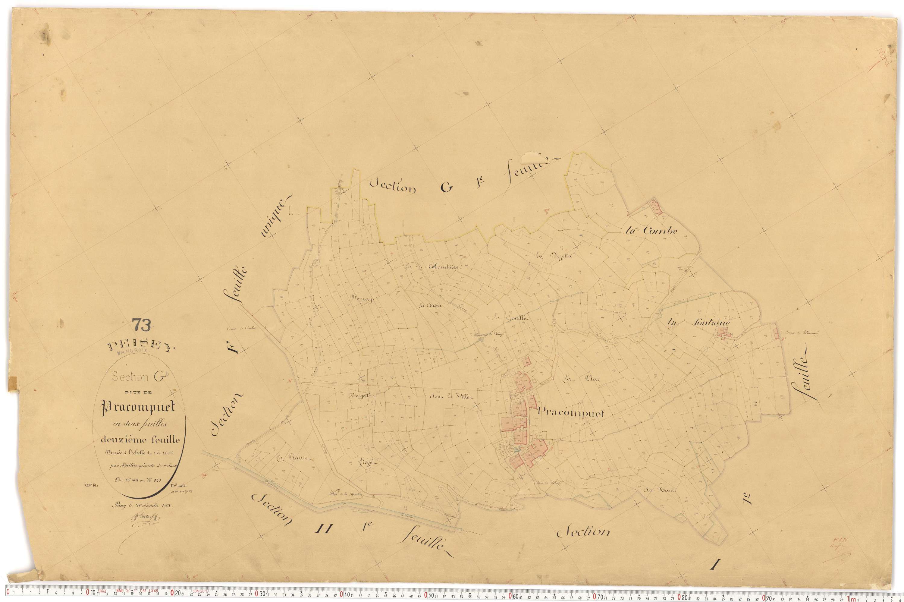 Peisey-Nancroix - Plans cadastraux du premier cadastre français.