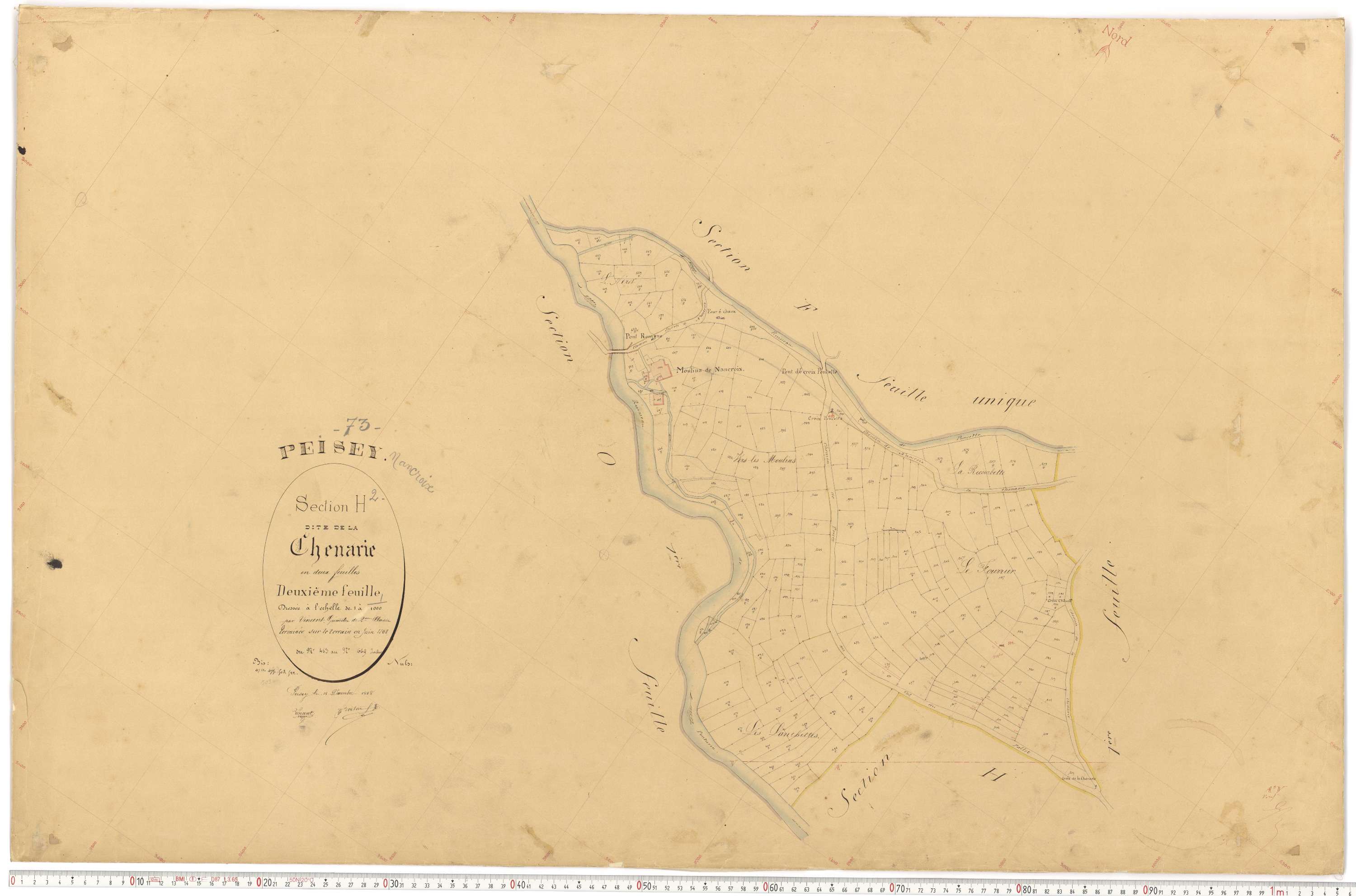 Peisey-Nancroix - Plans cadastraux du premier cadastre français.