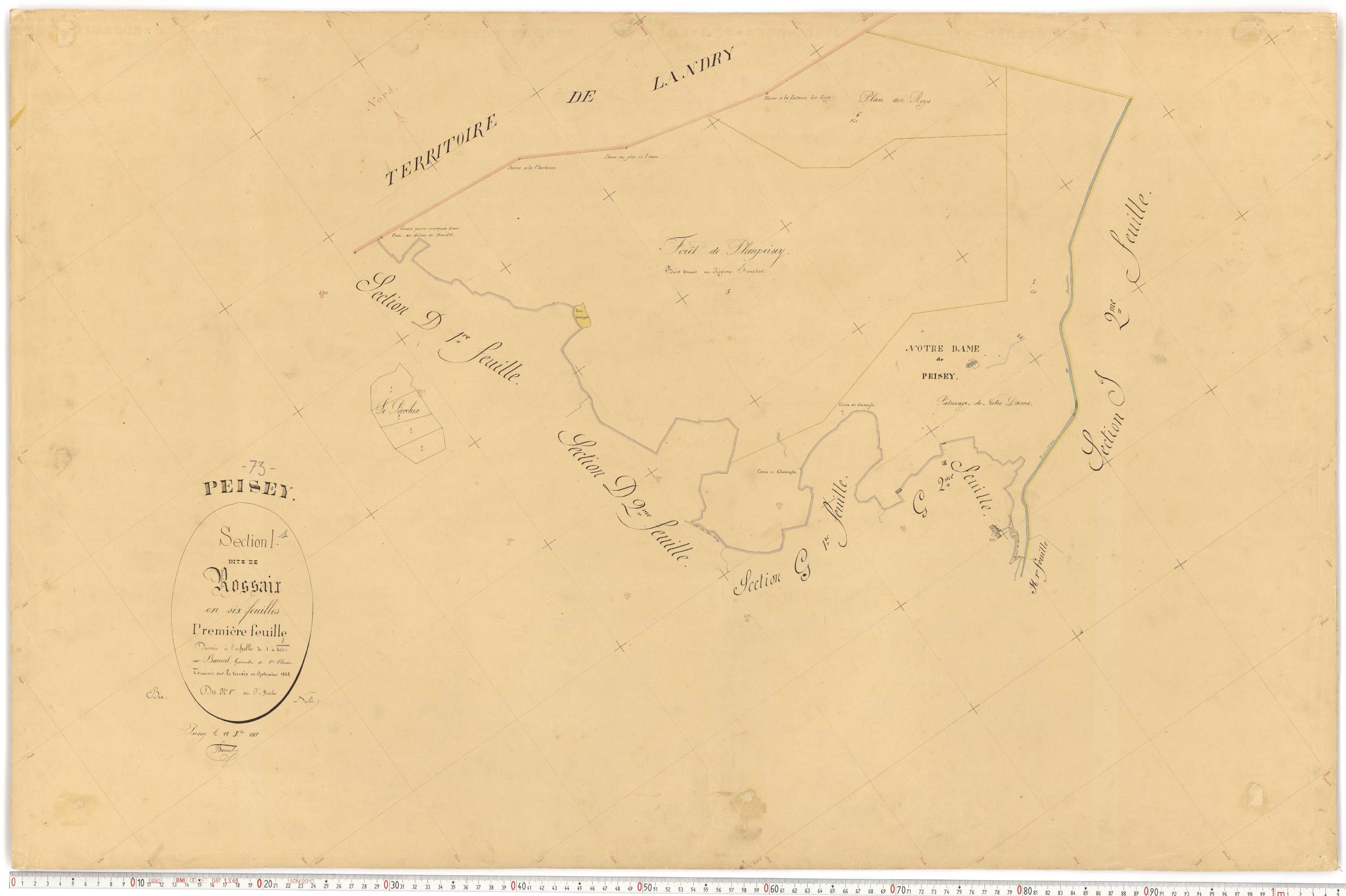 Peisey-Nancroix - Plans cadastraux du premier cadastre français.