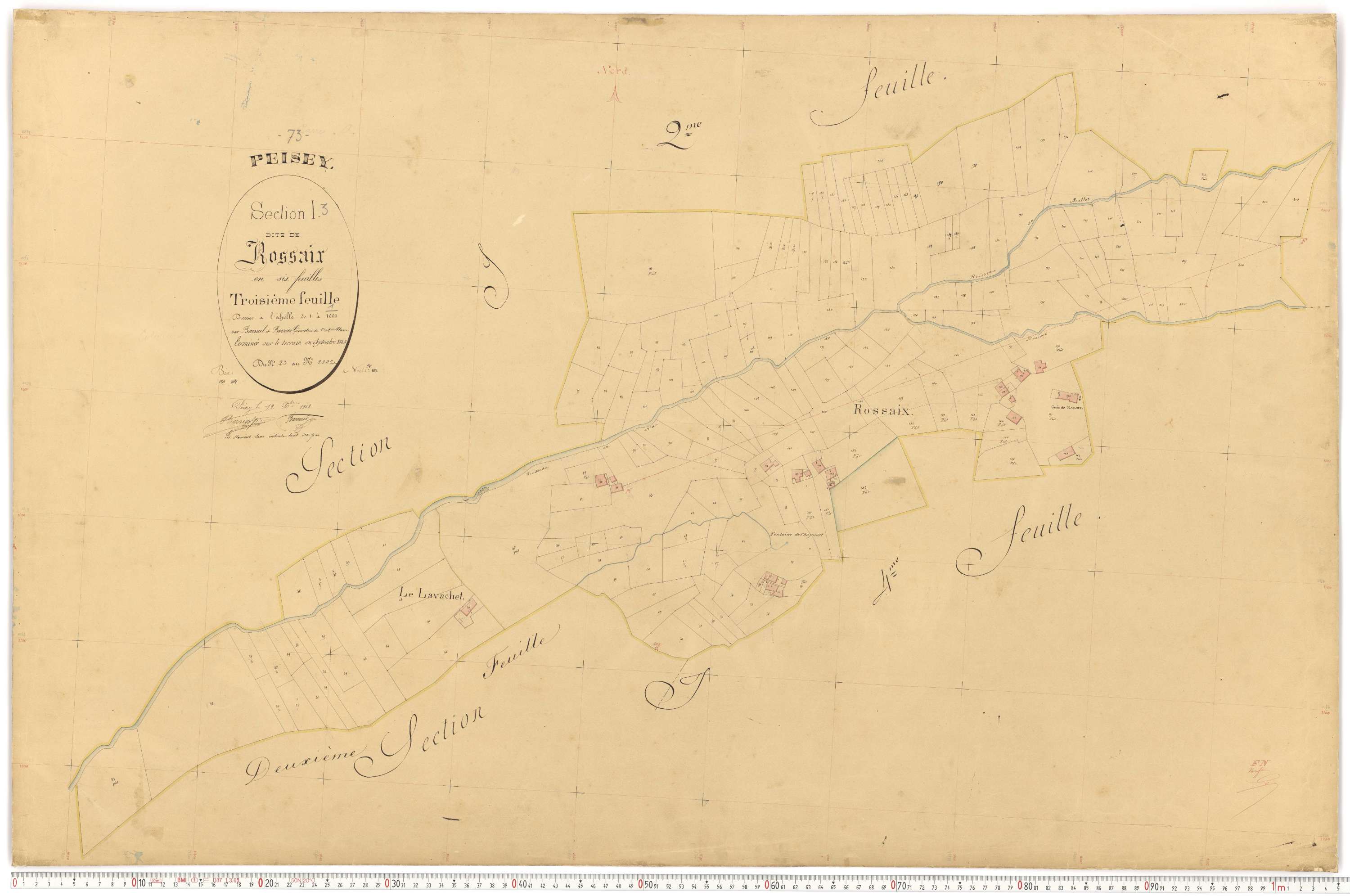 Peisey-Nancroix - Plans cadastraux du premier cadastre français.