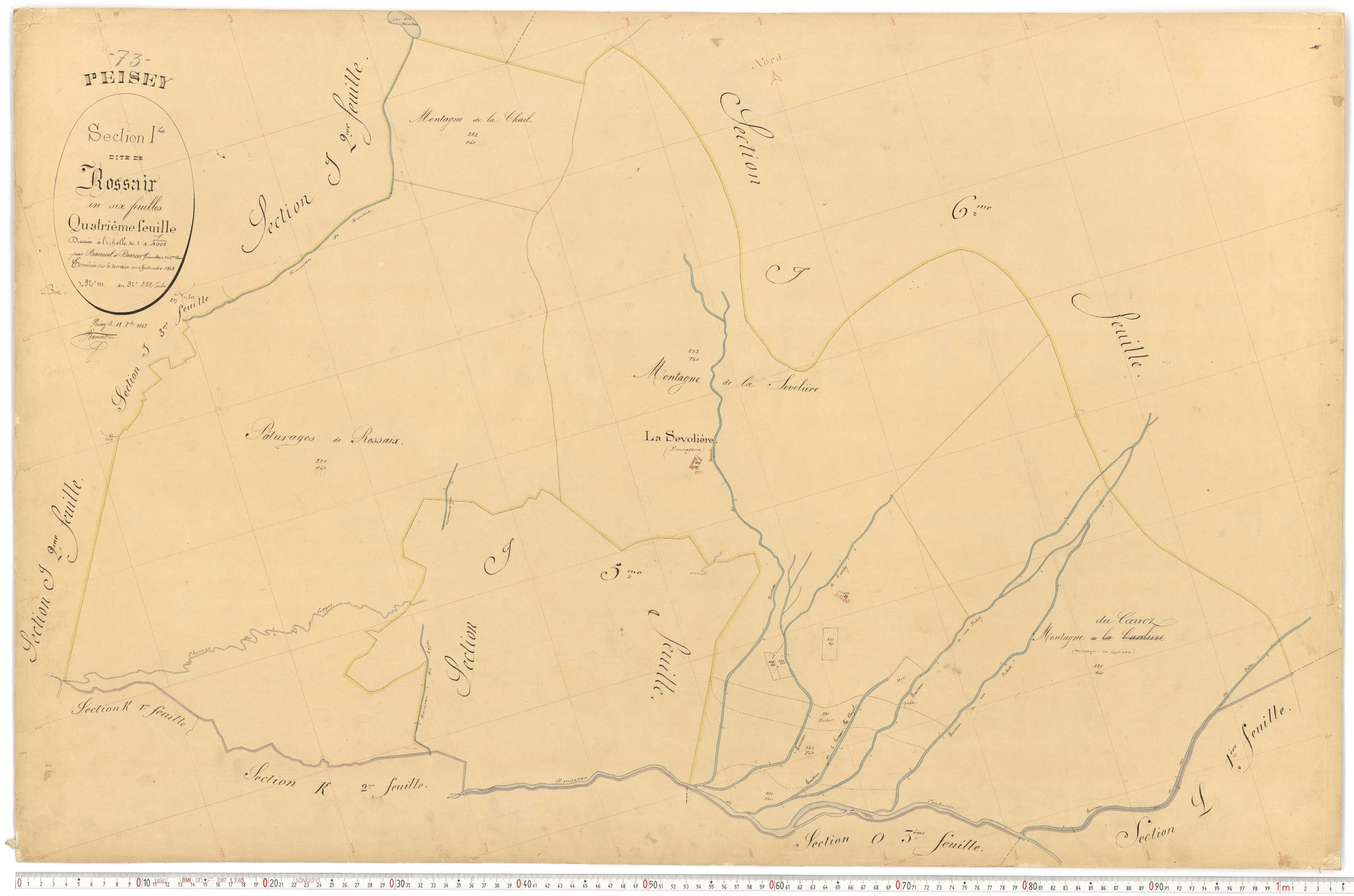 Peisey-Nancroix - Plans cadastraux du premier cadastre français.