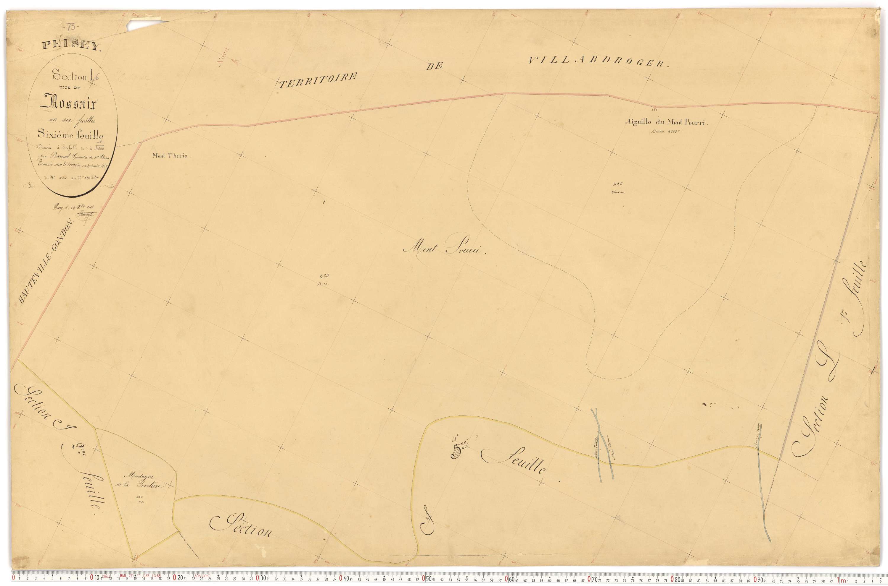 Peisey-Nancroix - Plans cadastraux du premier cadastre français.