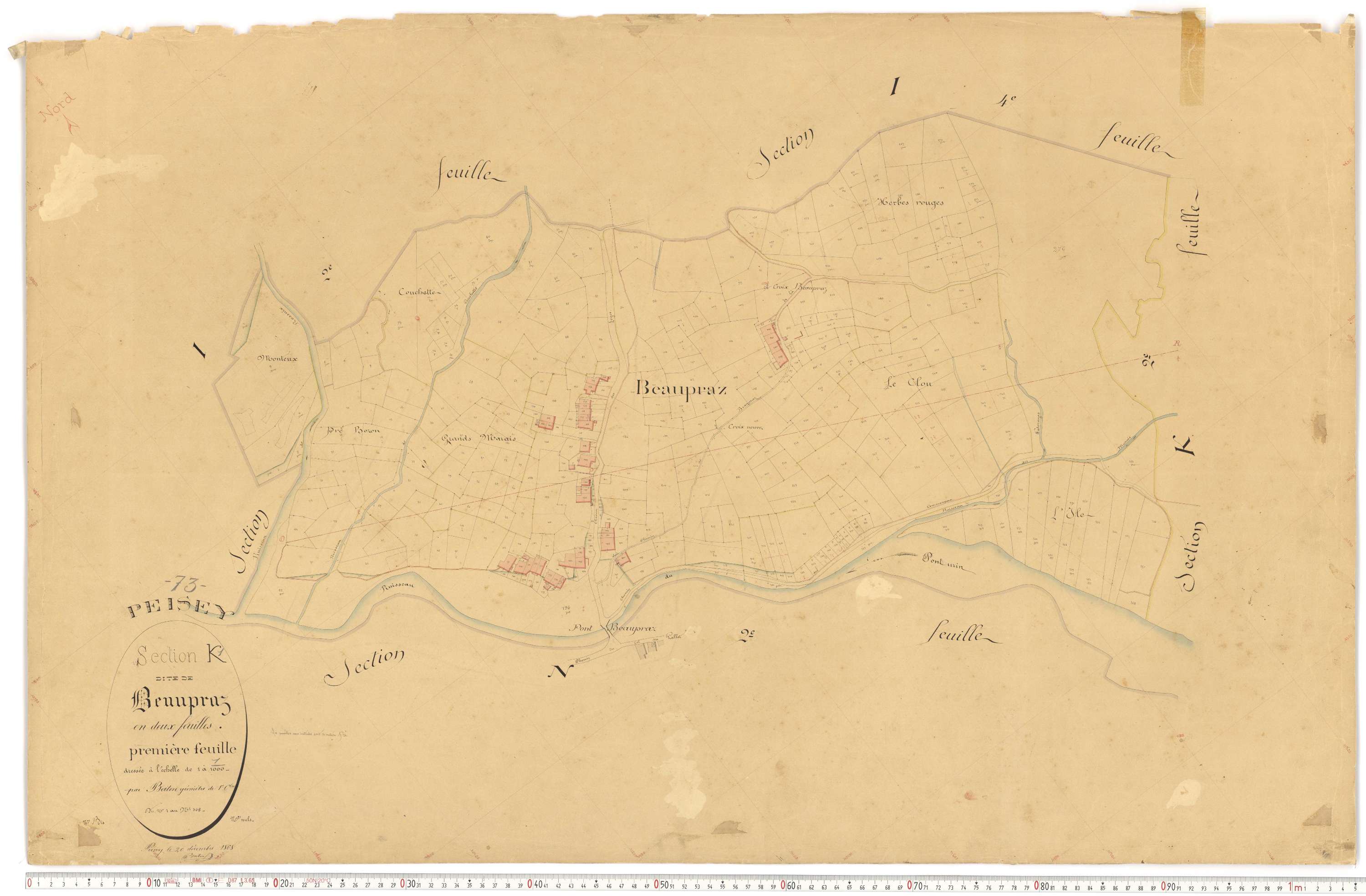 Peisey-Nancroix - Plans cadastraux du premier cadastre français.