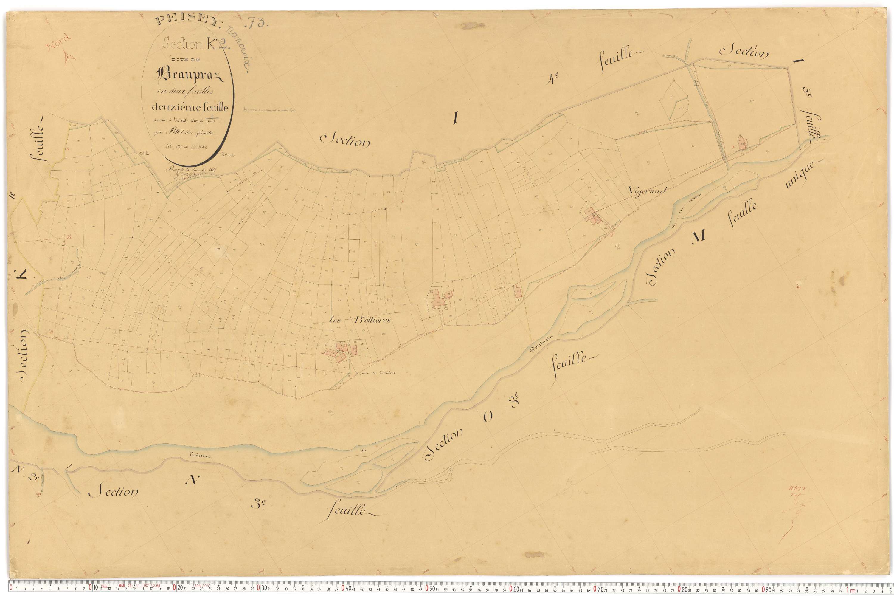 Peisey-Nancroix - Plans cadastraux du premier cadastre français.