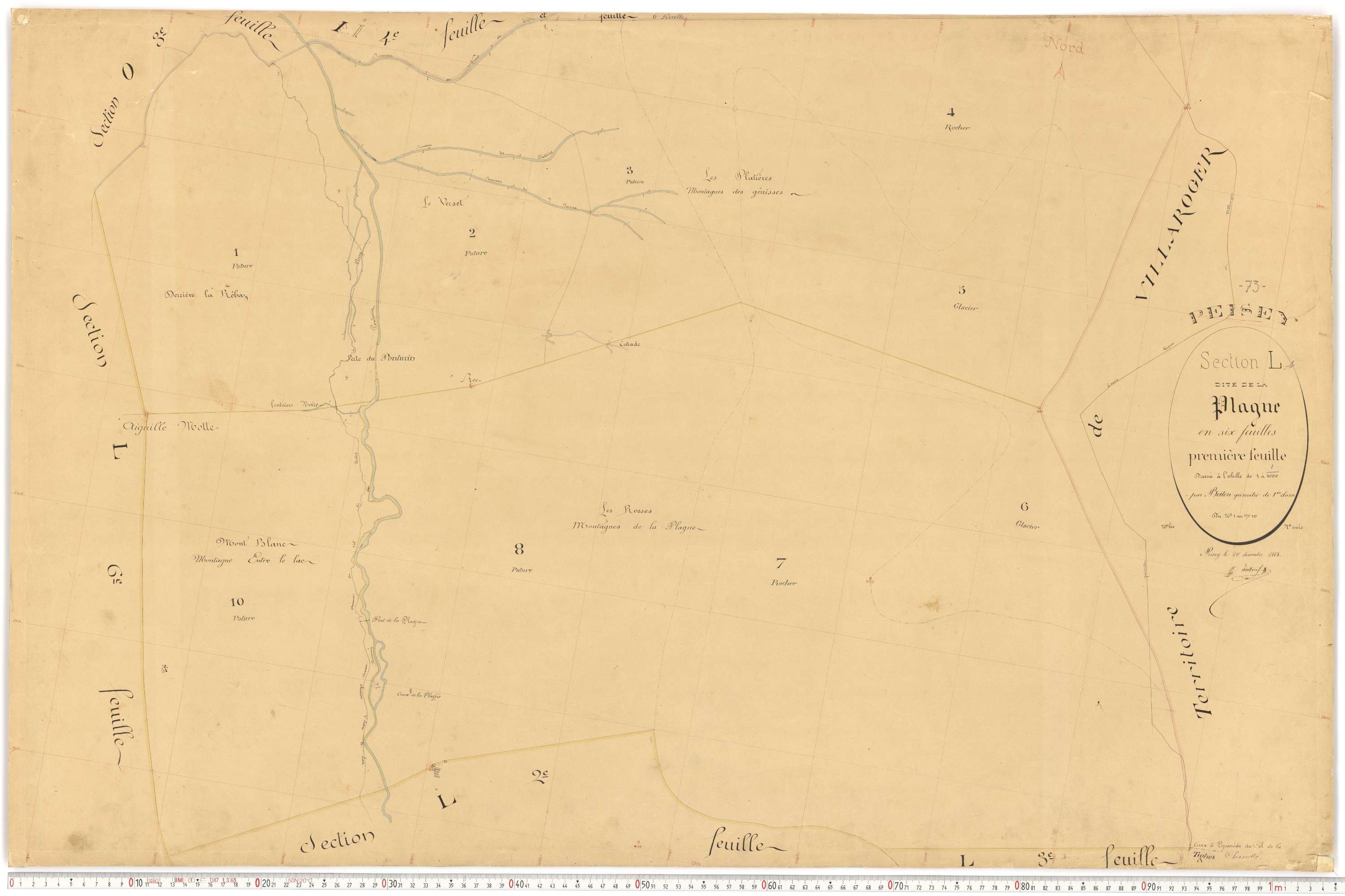 Peisey-Nancroix - Plans cadastraux du premier cadastre français.