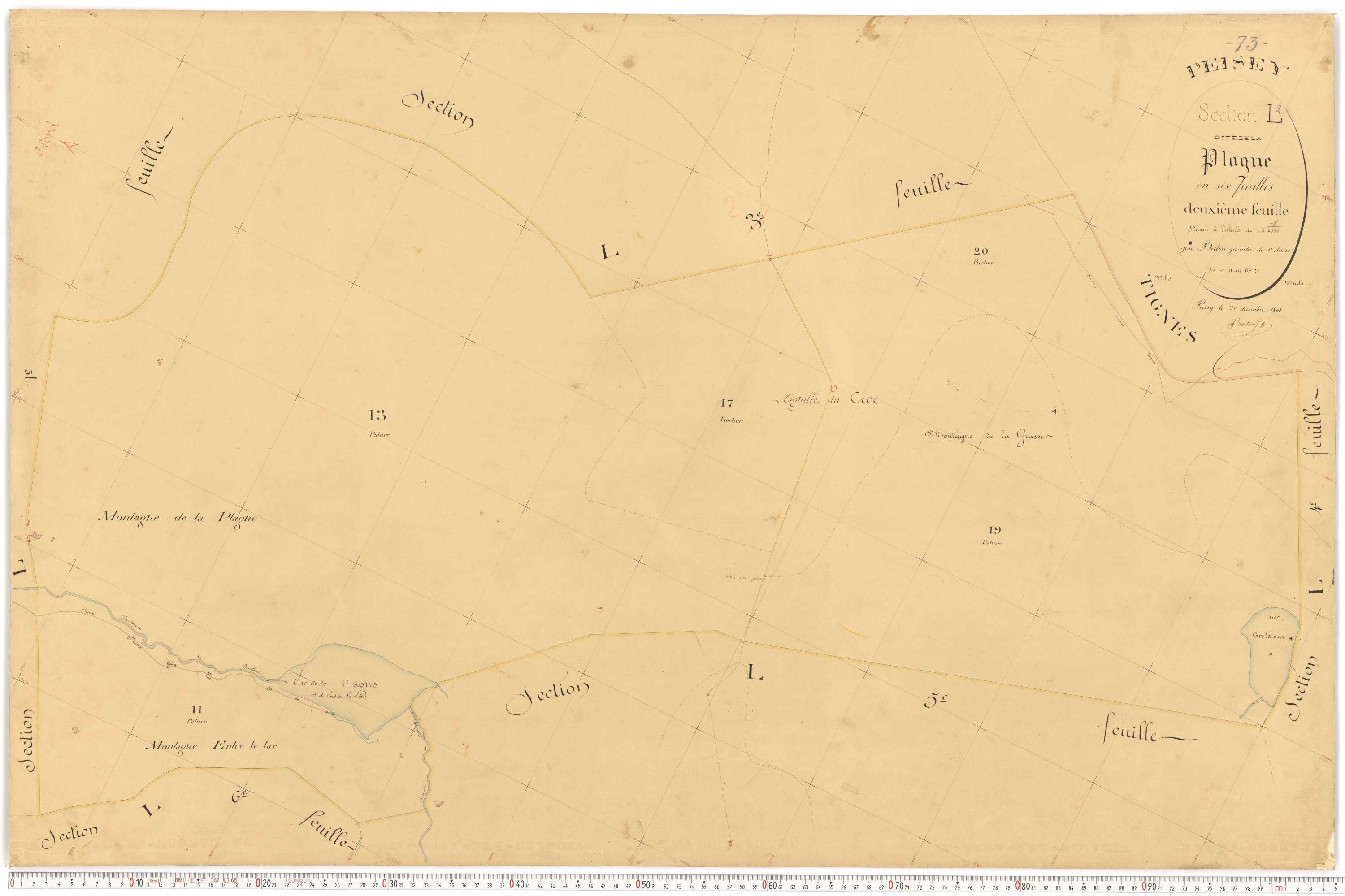 Peisey-Nancroix - Plans cadastraux du premier cadastre français.
