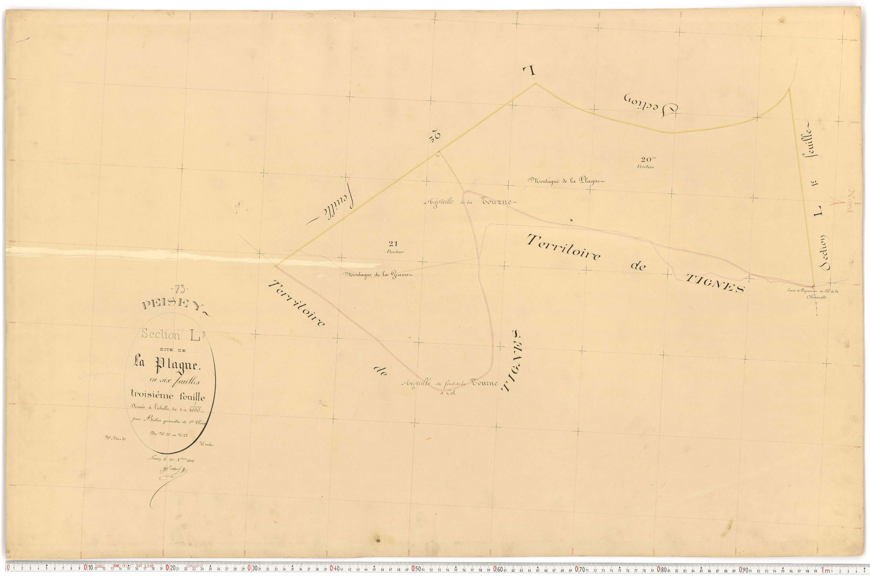 Peisey-Nancroix - Plans cadastraux du premier cadastre français.