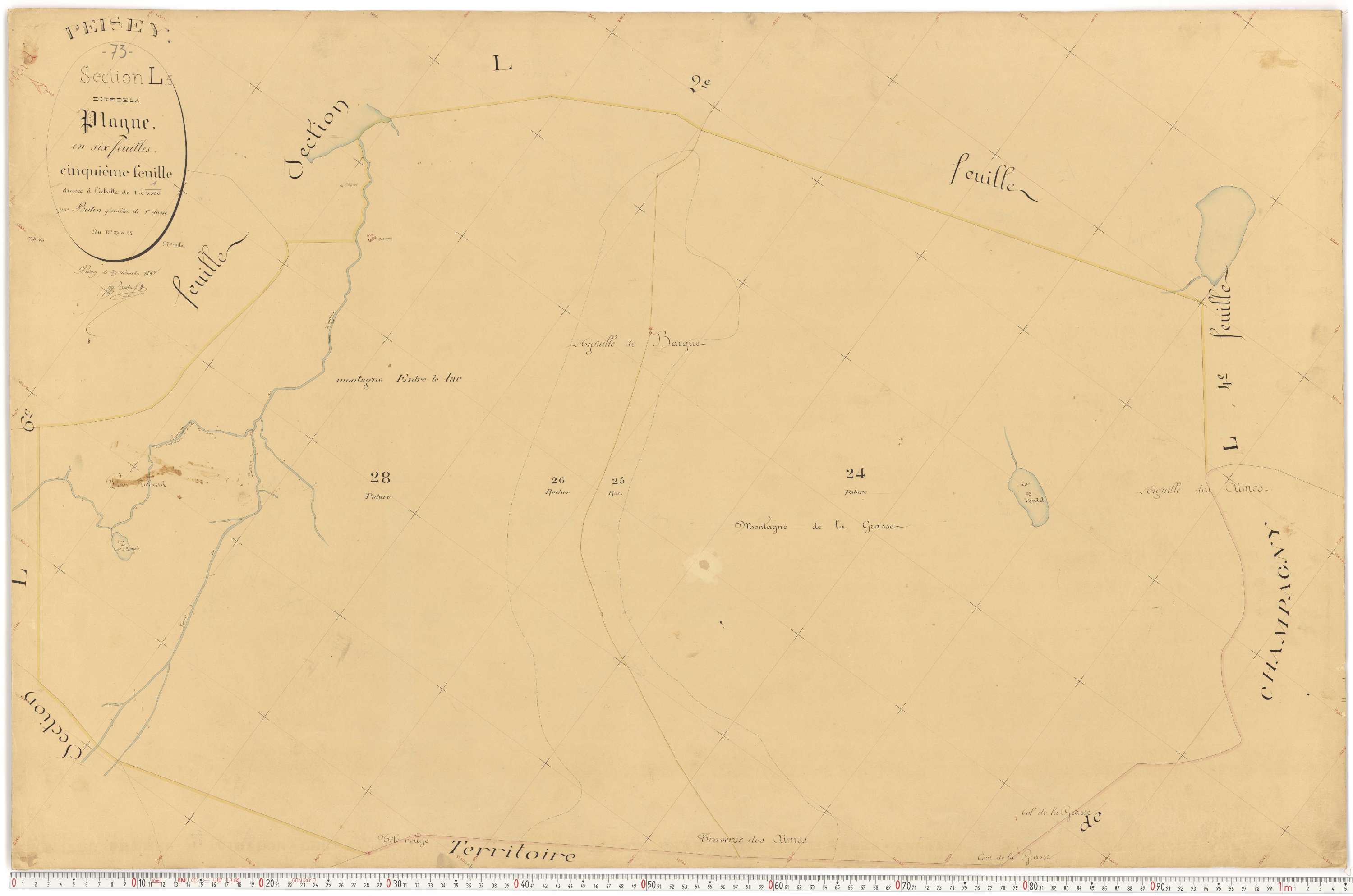 Peisey-Nancroix - Plans cadastraux du premier cadastre français.