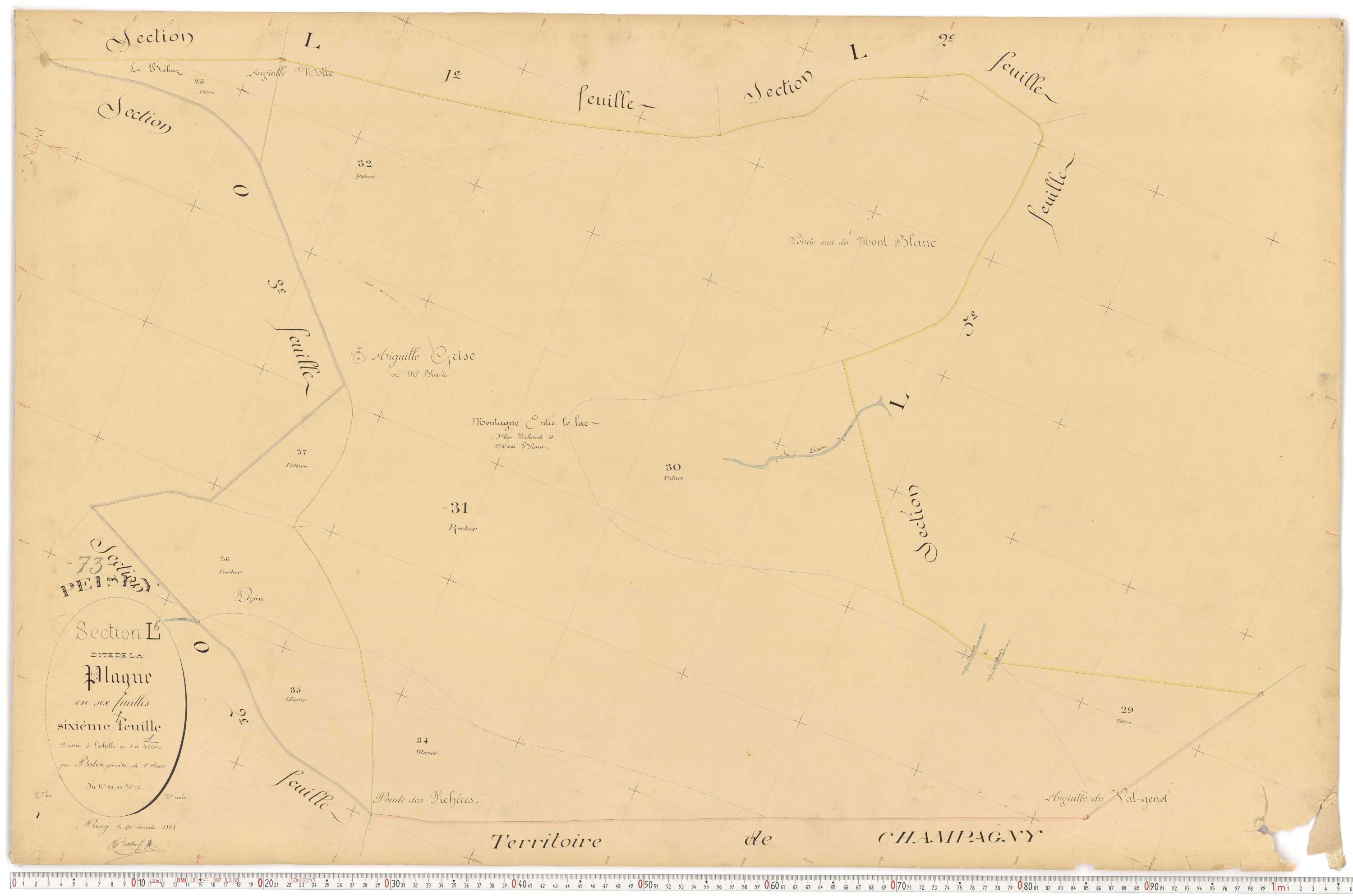 Peisey-Nancroix - Plans cadastraux du premier cadastre français.