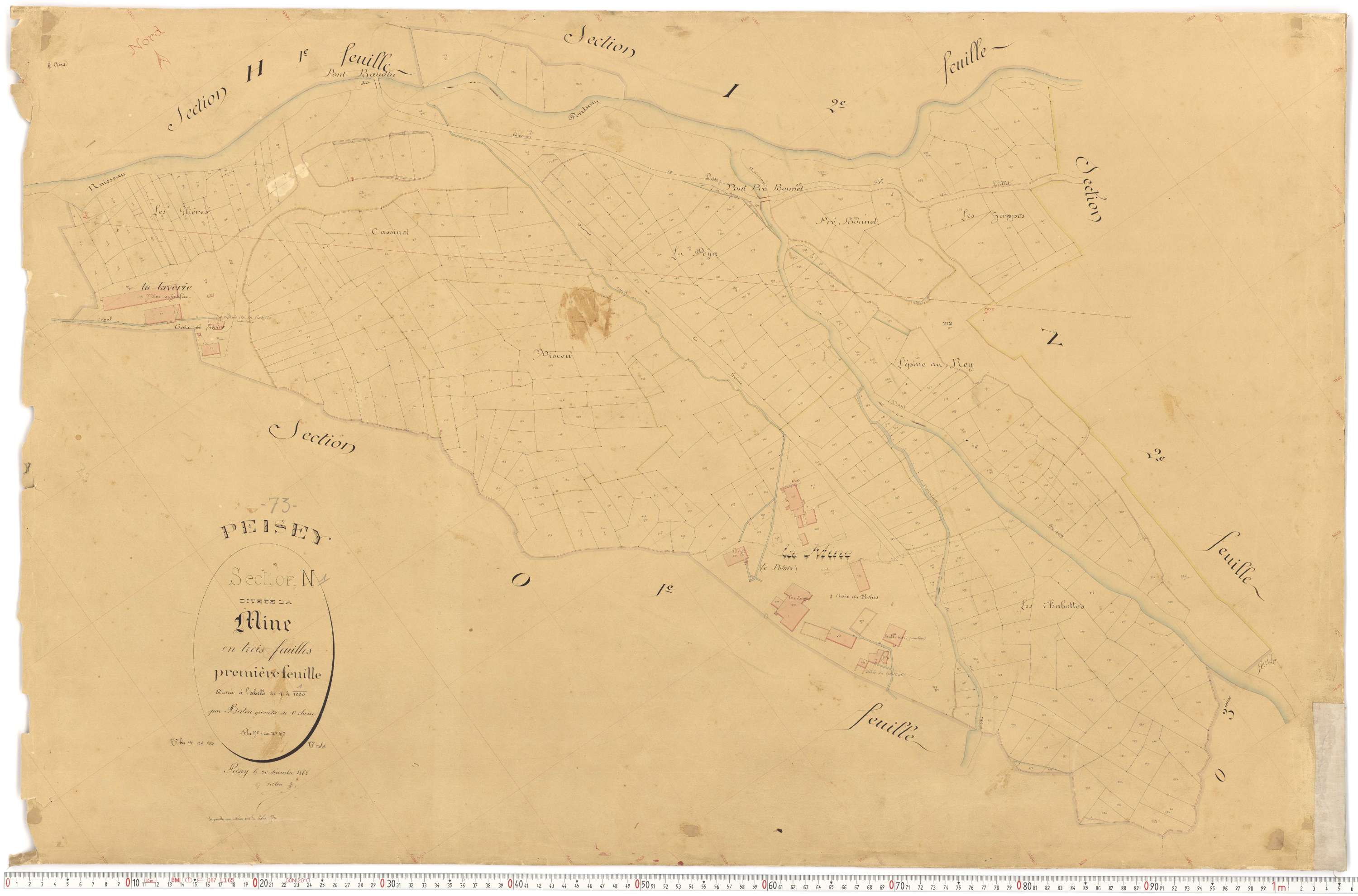 Peisey-Nancroix - Plans cadastraux du premier cadastre français.