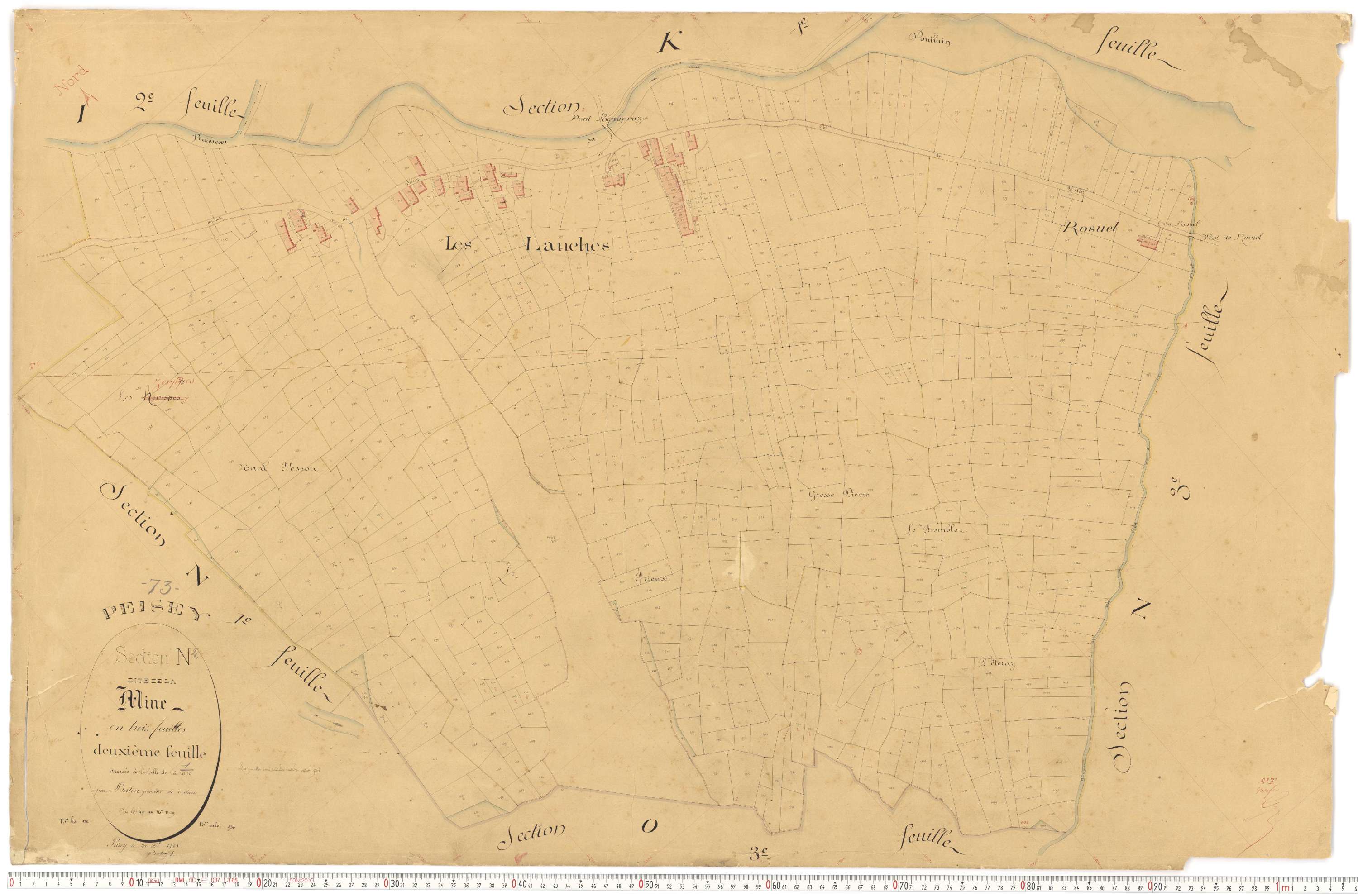 Peisey-Nancroix - Plans cadastraux du premier cadastre français.