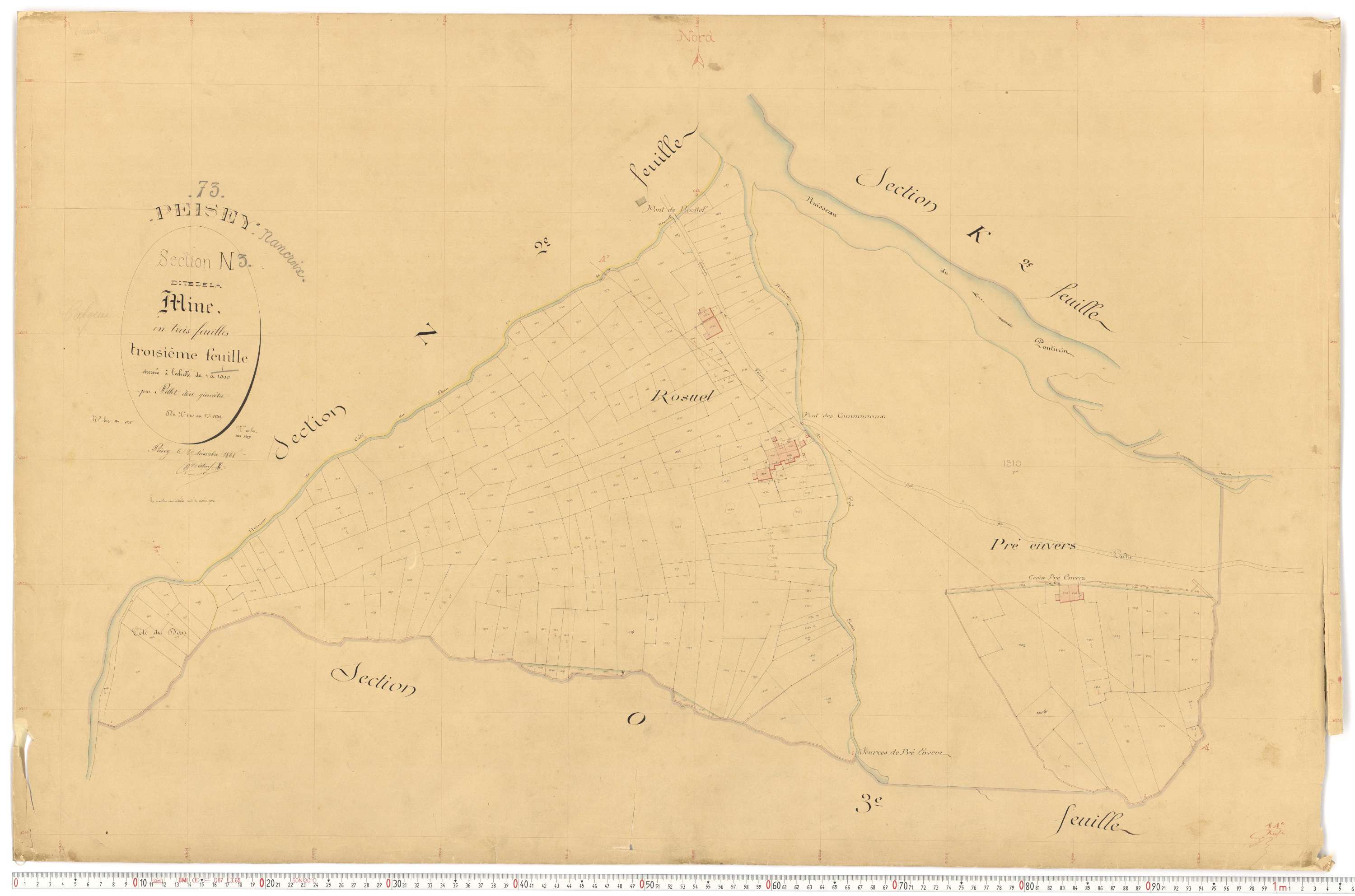 Peisey-Nancroix - Plans cadastraux du premier cadastre français.