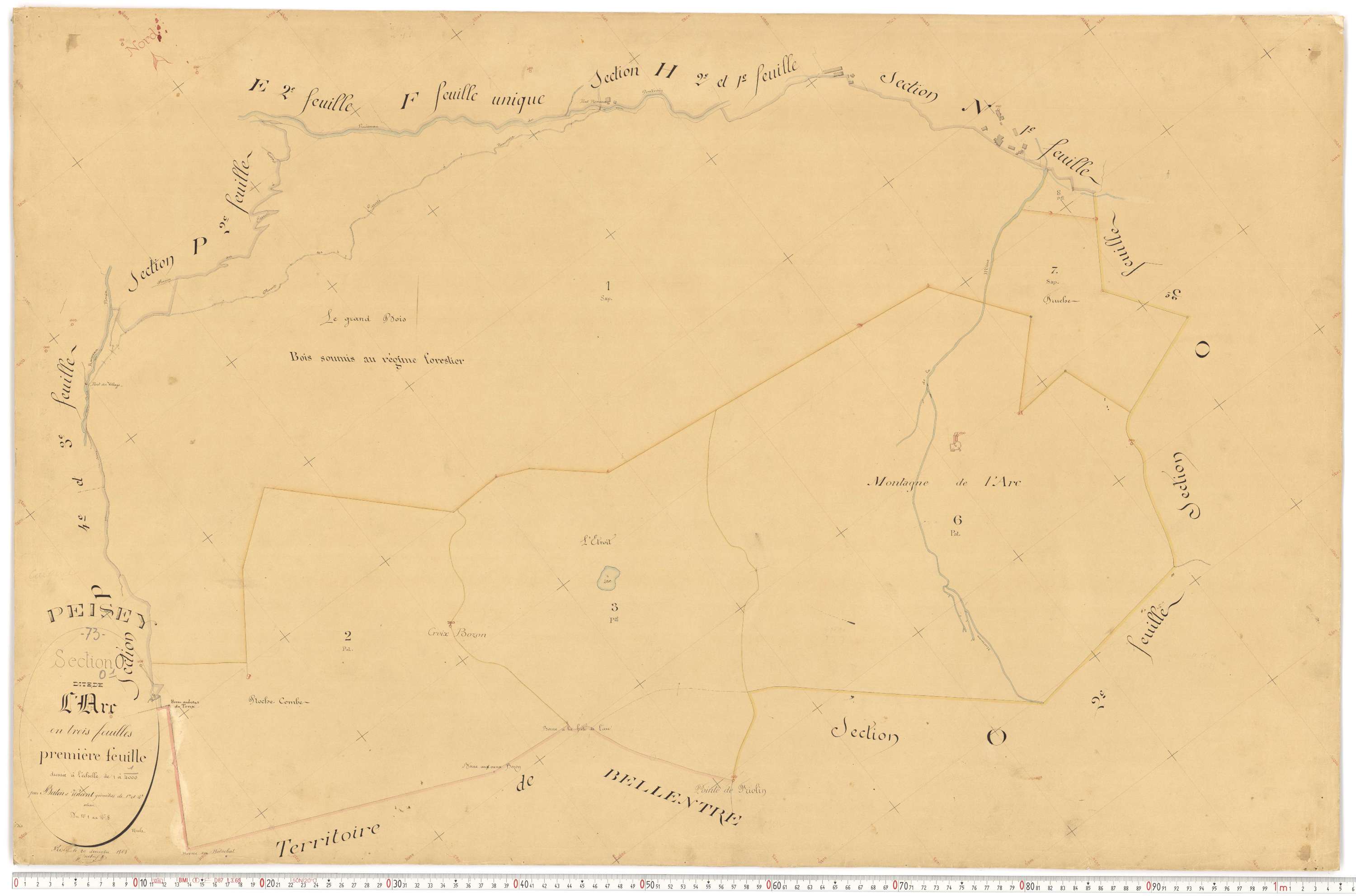 Peisey-Nancroix - Plans cadastraux du premier cadastre français.