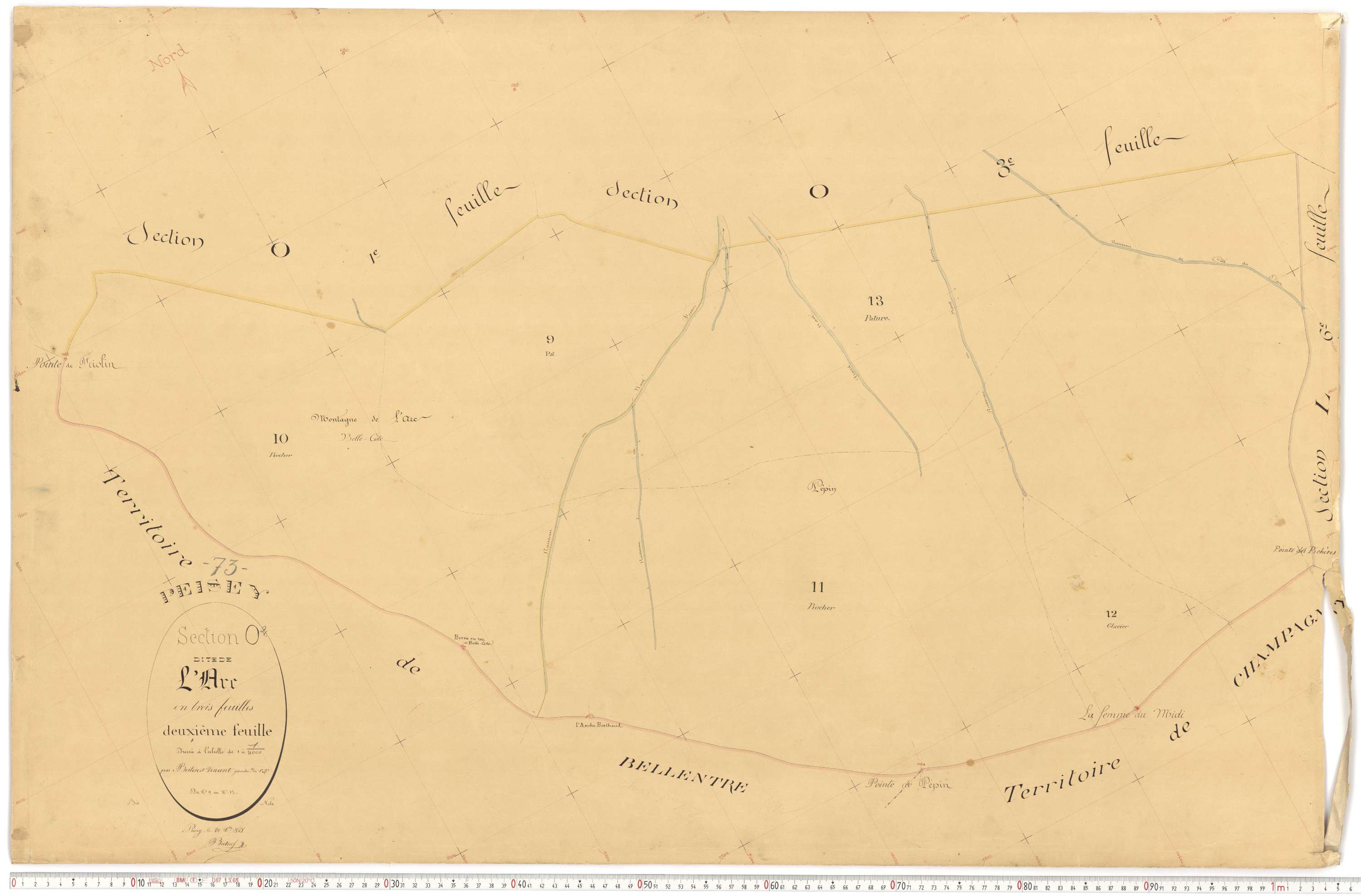Peisey-Nancroix - Plans cadastraux du premier cadastre français.