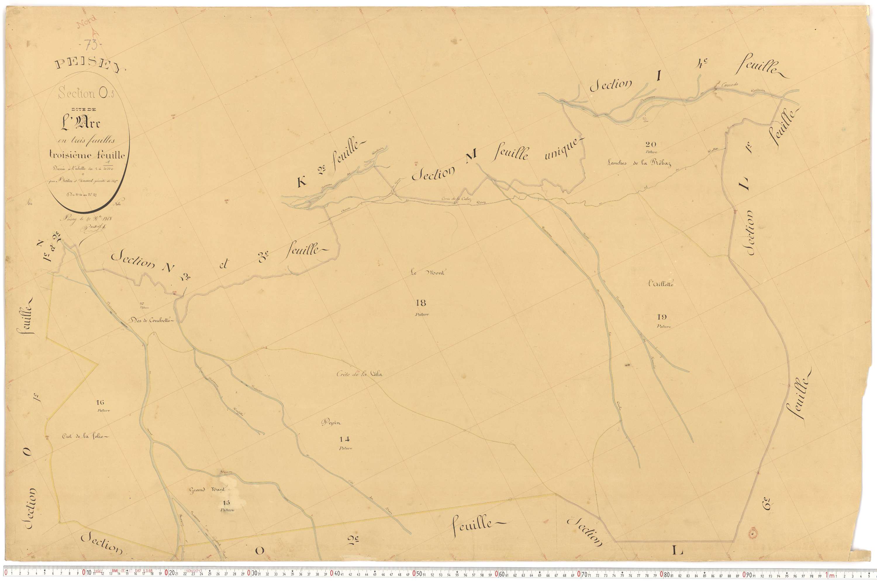Peisey-Nancroix - Plans cadastraux du premier cadastre français.